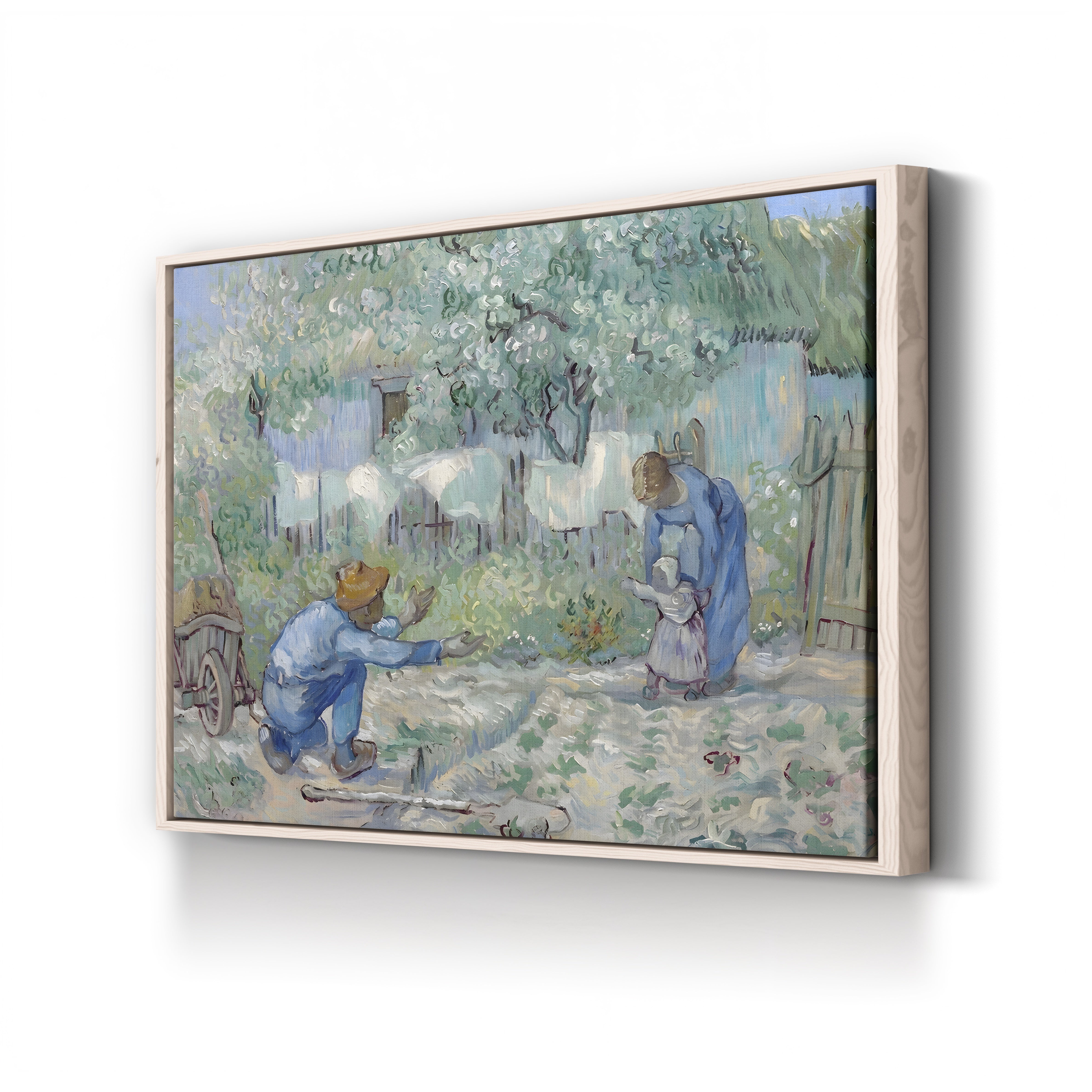 First Steps, After Millet, 1890 – Vincent van Gogh Wall Art | Post-Impressionist Saint-Rémy Canvas Print