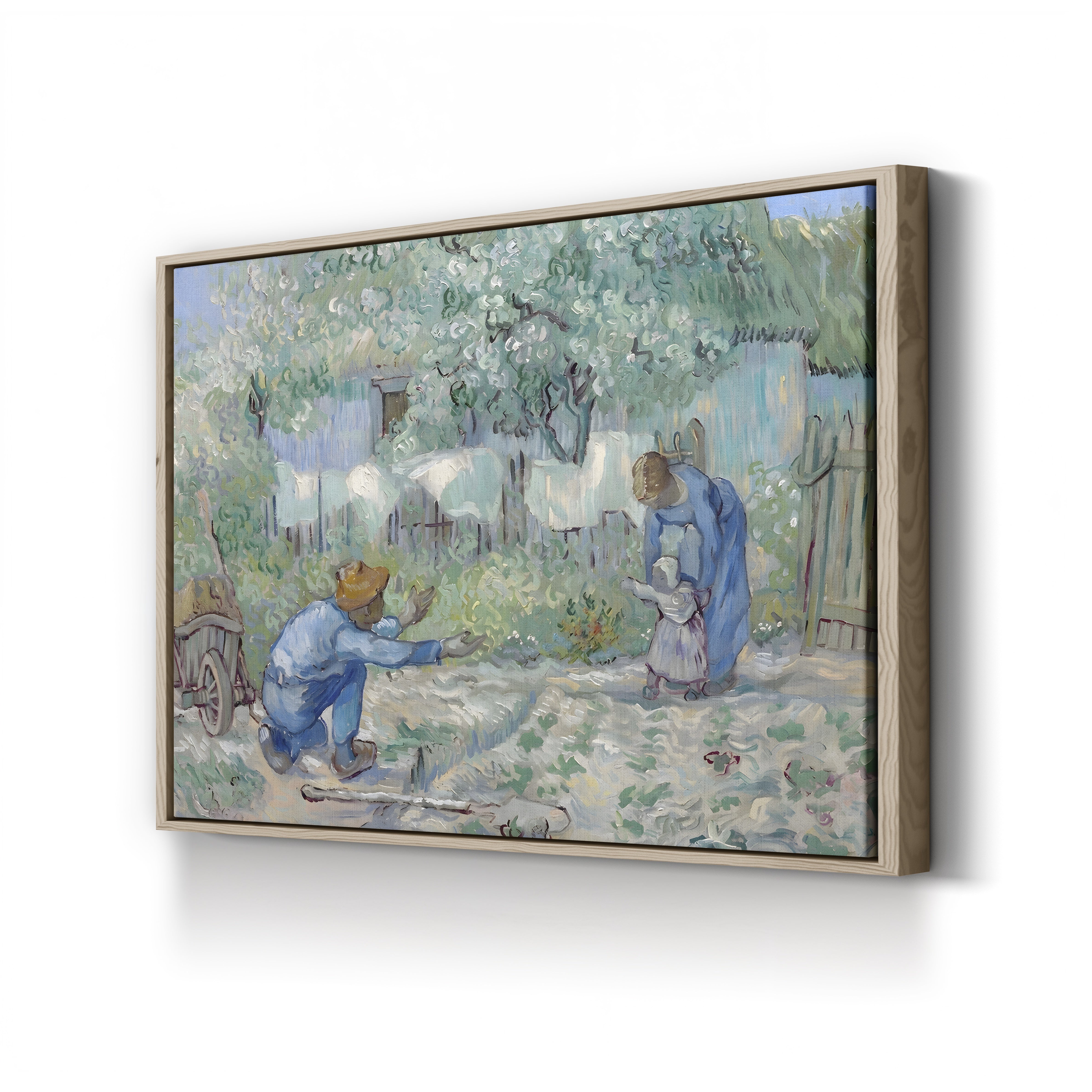First Steps, After Millet, 1890 – Vincent van Gogh Wall Art | Post-Impressionist Saint-Rémy Canvas Print