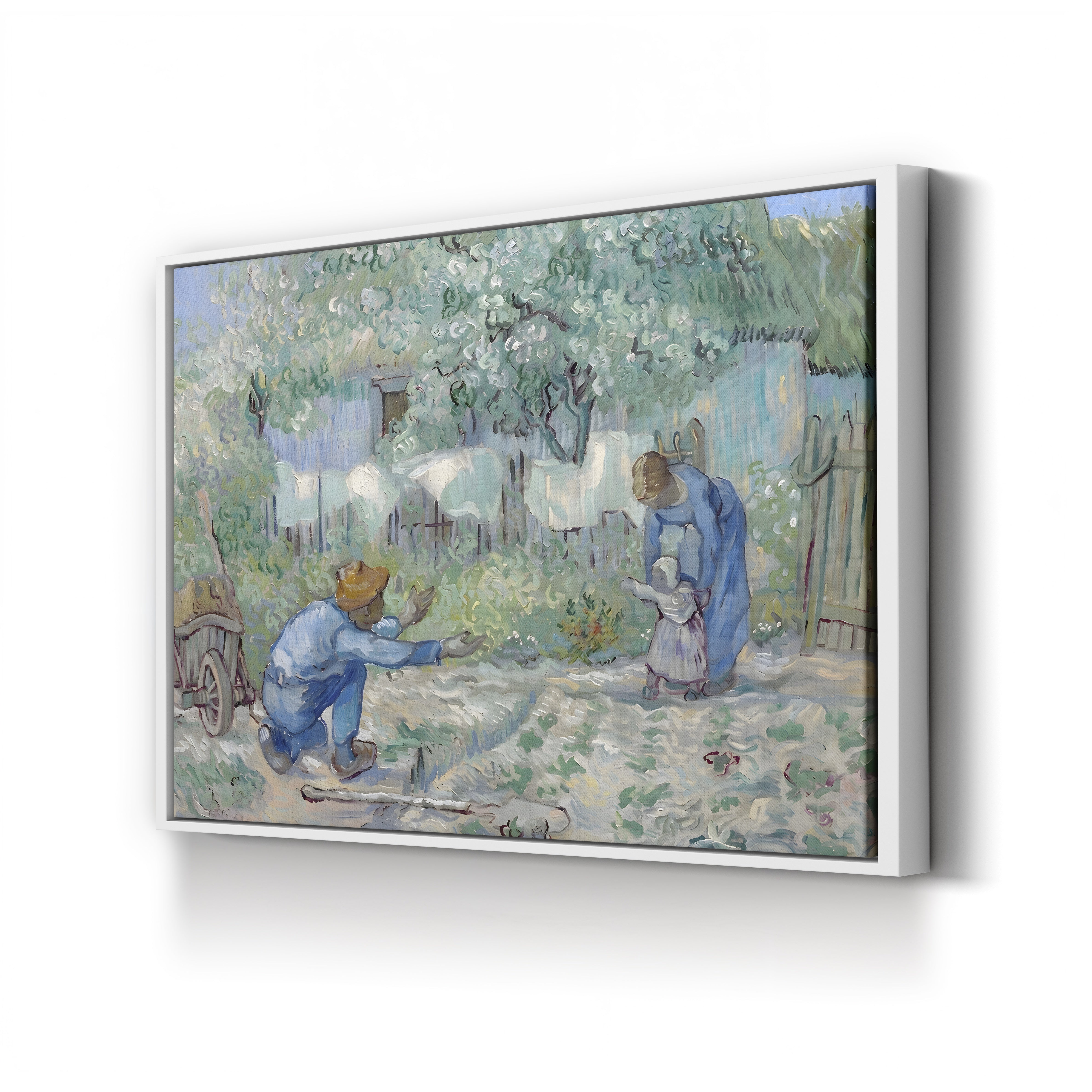 First Steps, After Millet, 1890 – Vincent van Gogh Wall Art | Post-Impressionist Saint-Rémy Canvas Print