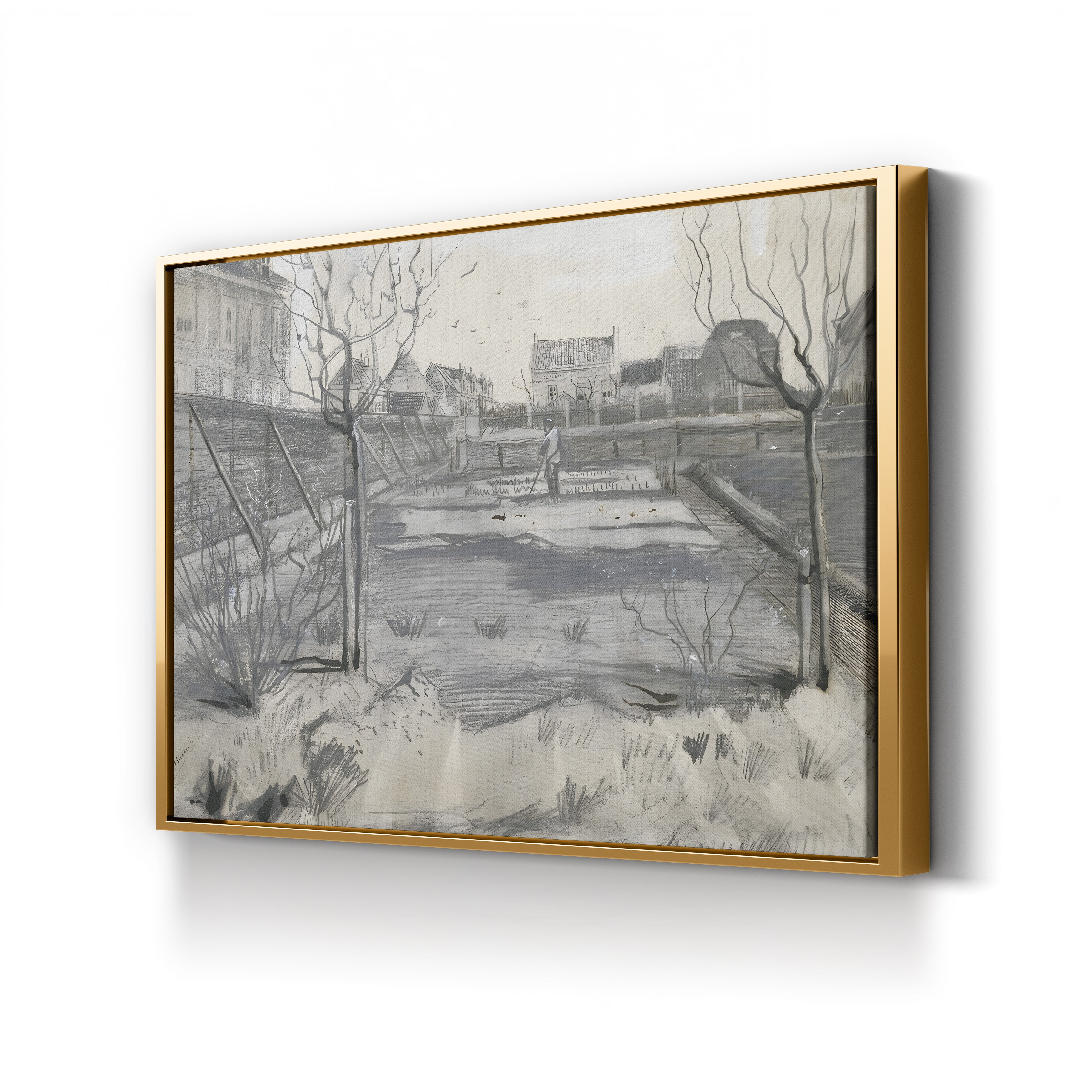 Flower Nursery on the Schenkweg in The Hague, 1882 – Vincent van Gogh Wall Art | Early Dutch Landscape Canvas Print