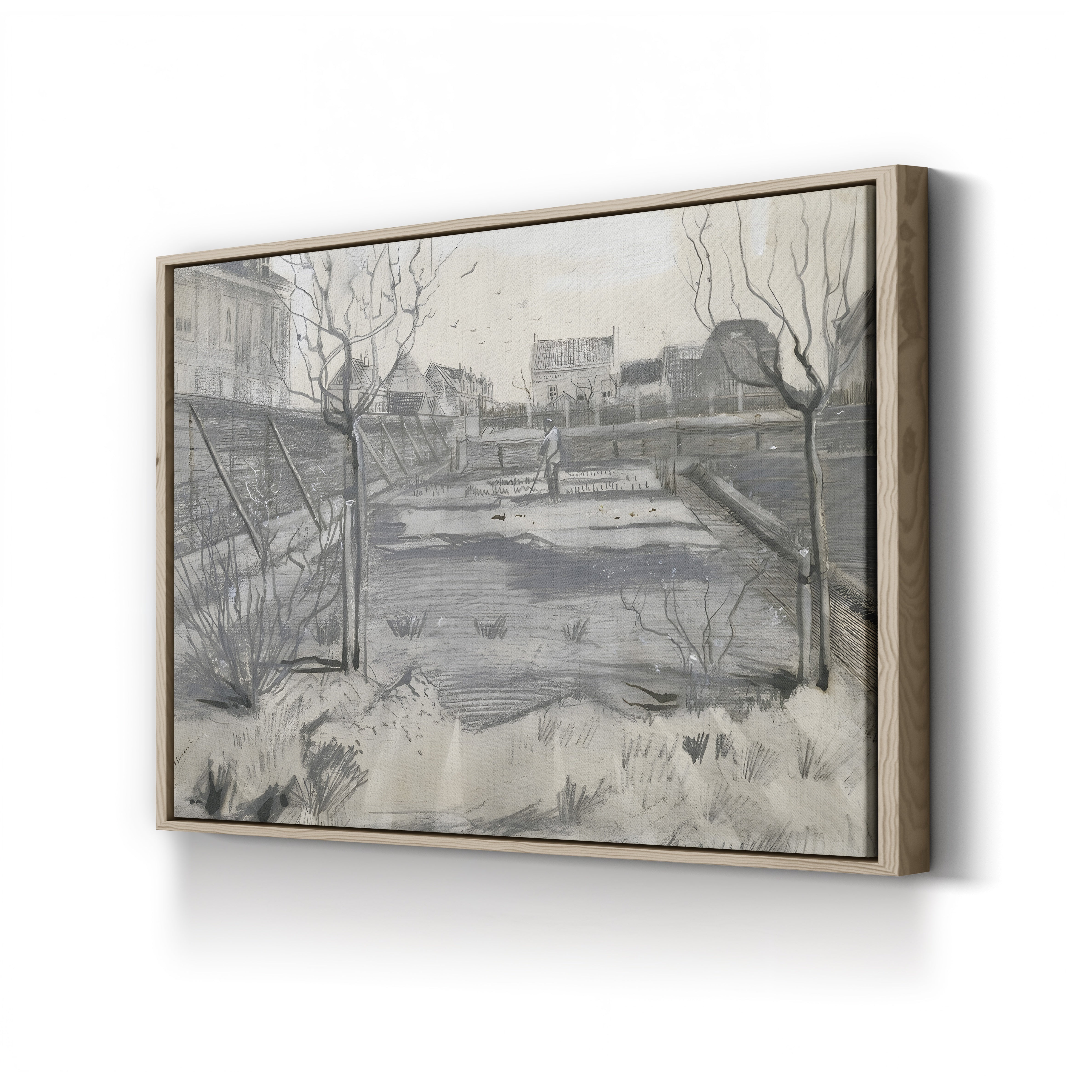 Flower Nursery on the Schenkweg in The Hague, 1882 – Vincent van Gogh Wall Art | Early Dutch Landscape Canvas Print