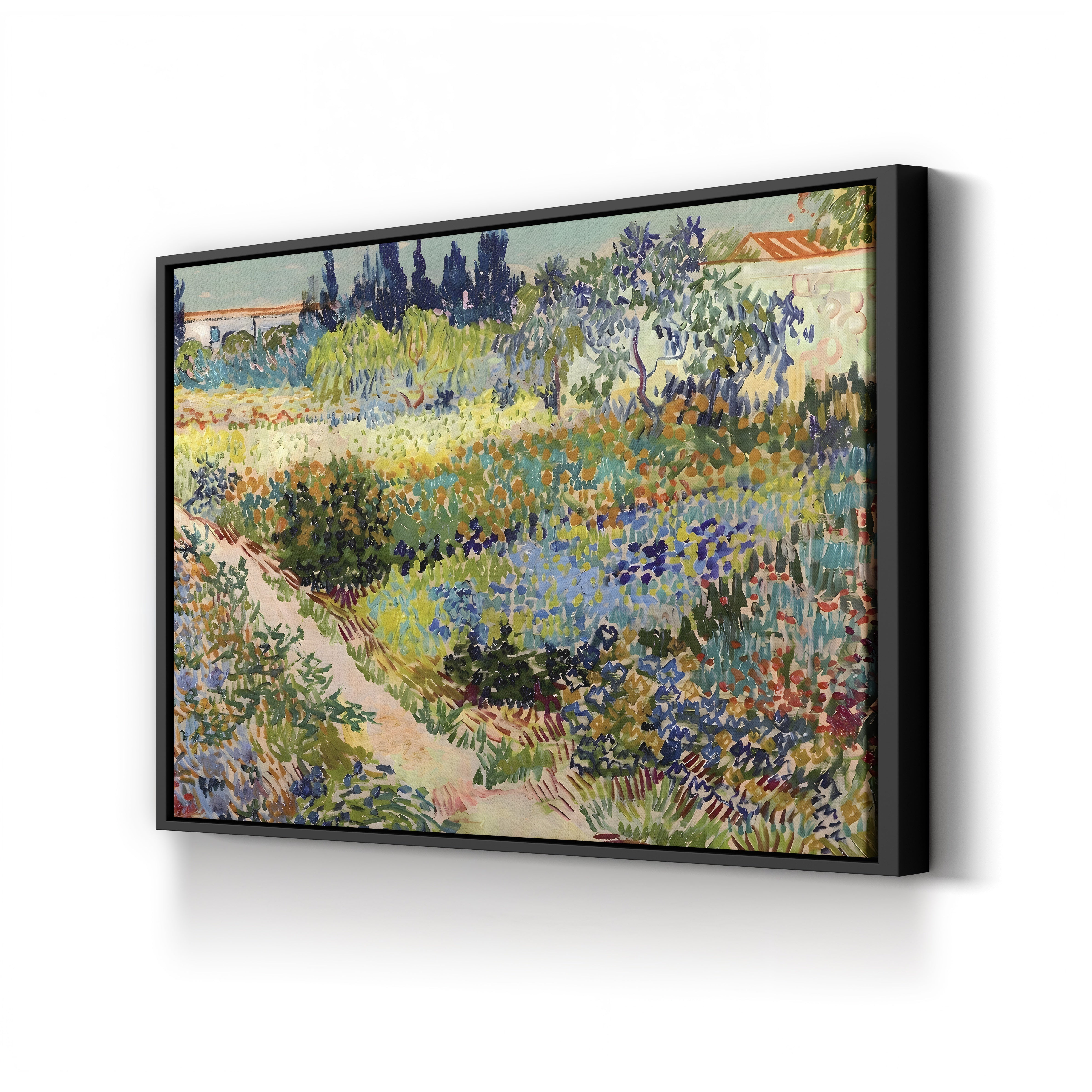 Garden at Arles, 1888 – Vincent van Gogh Wall Art | Post-Impressionist Garden Canvas Print