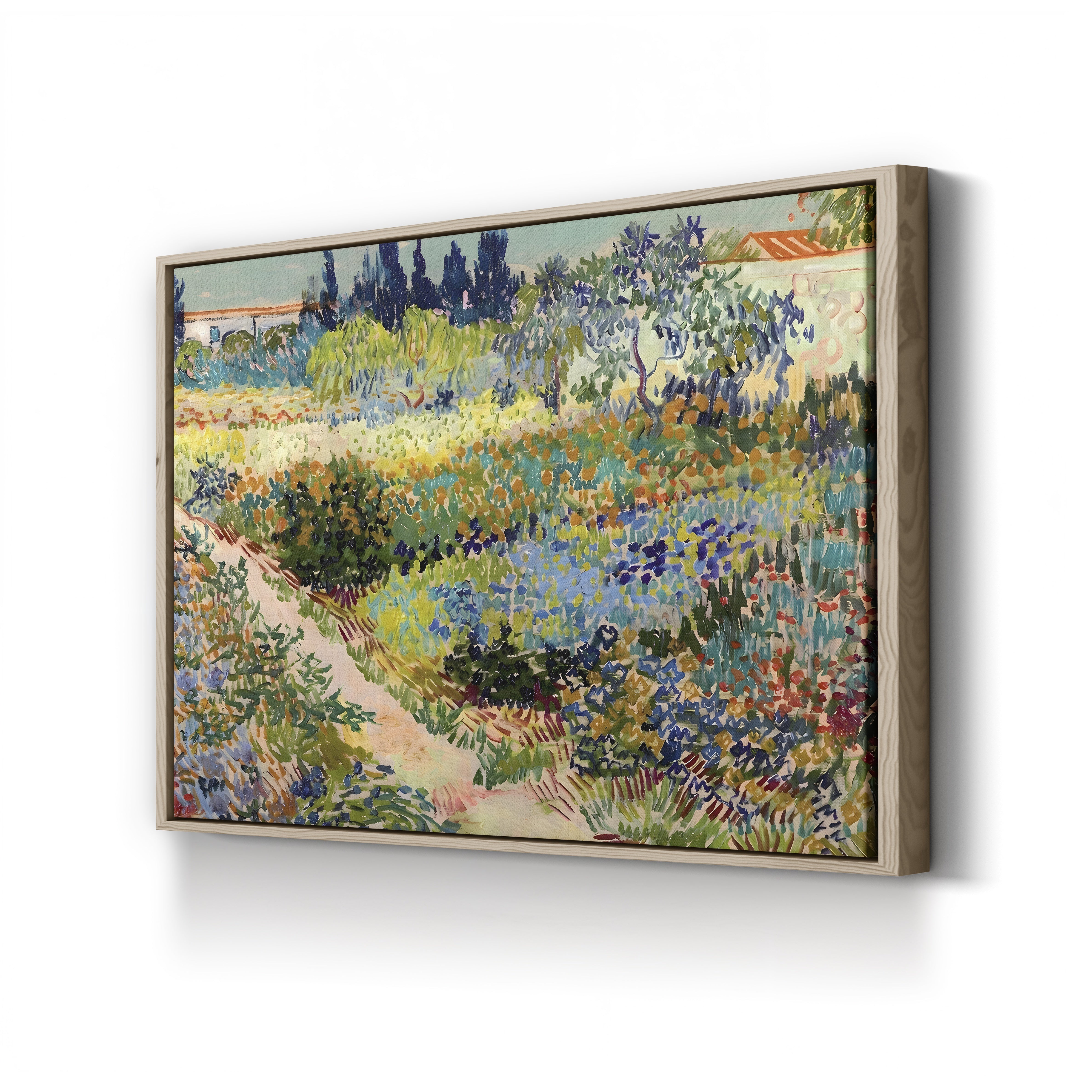Garden at Arles, 1888 – Vincent van Gogh Wall Art | Post-Impressionist Garden Canvas Print