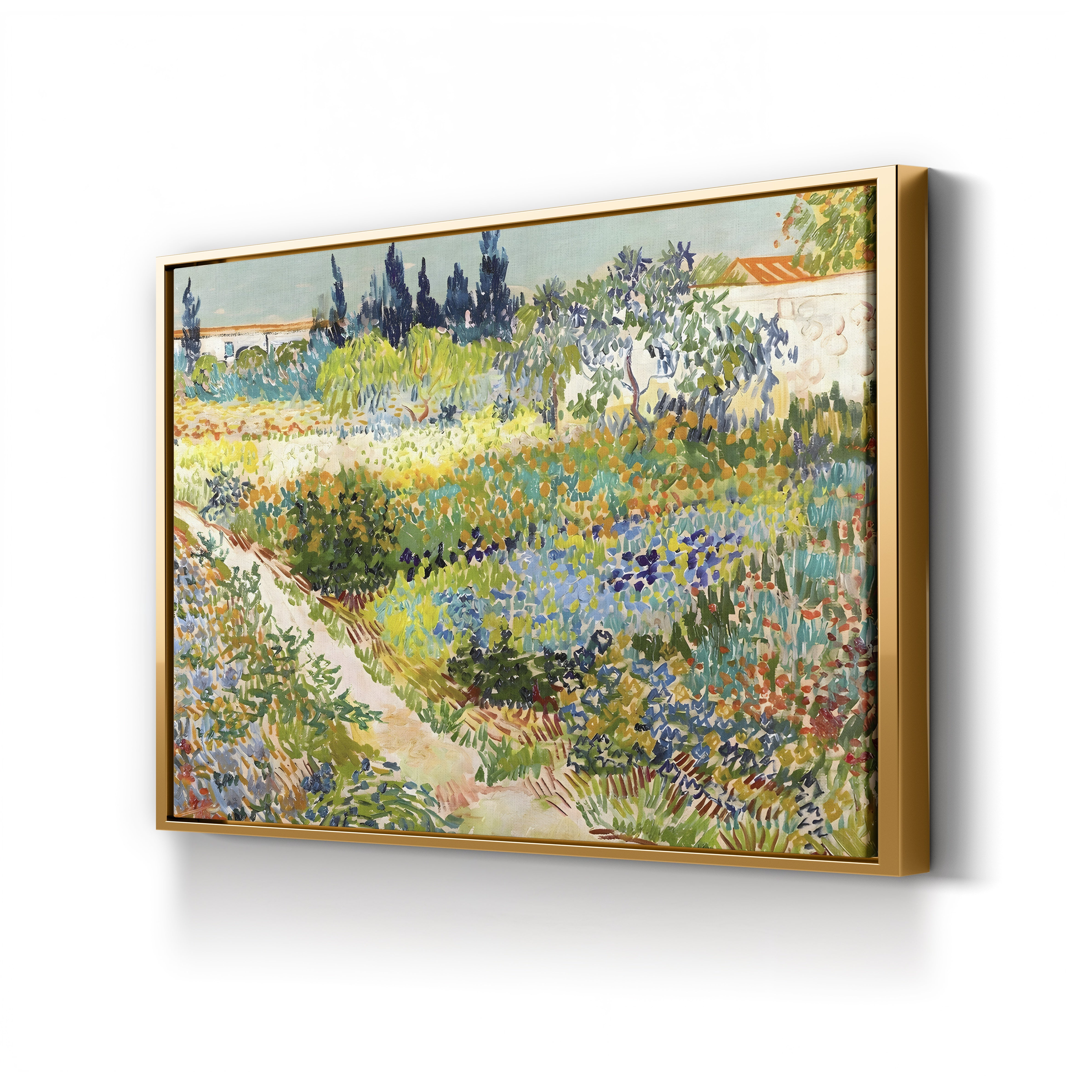 Garden at Arles, 1888 – Vincent van Gogh Wall Art | Post-Impressionist Garden Canvas Print