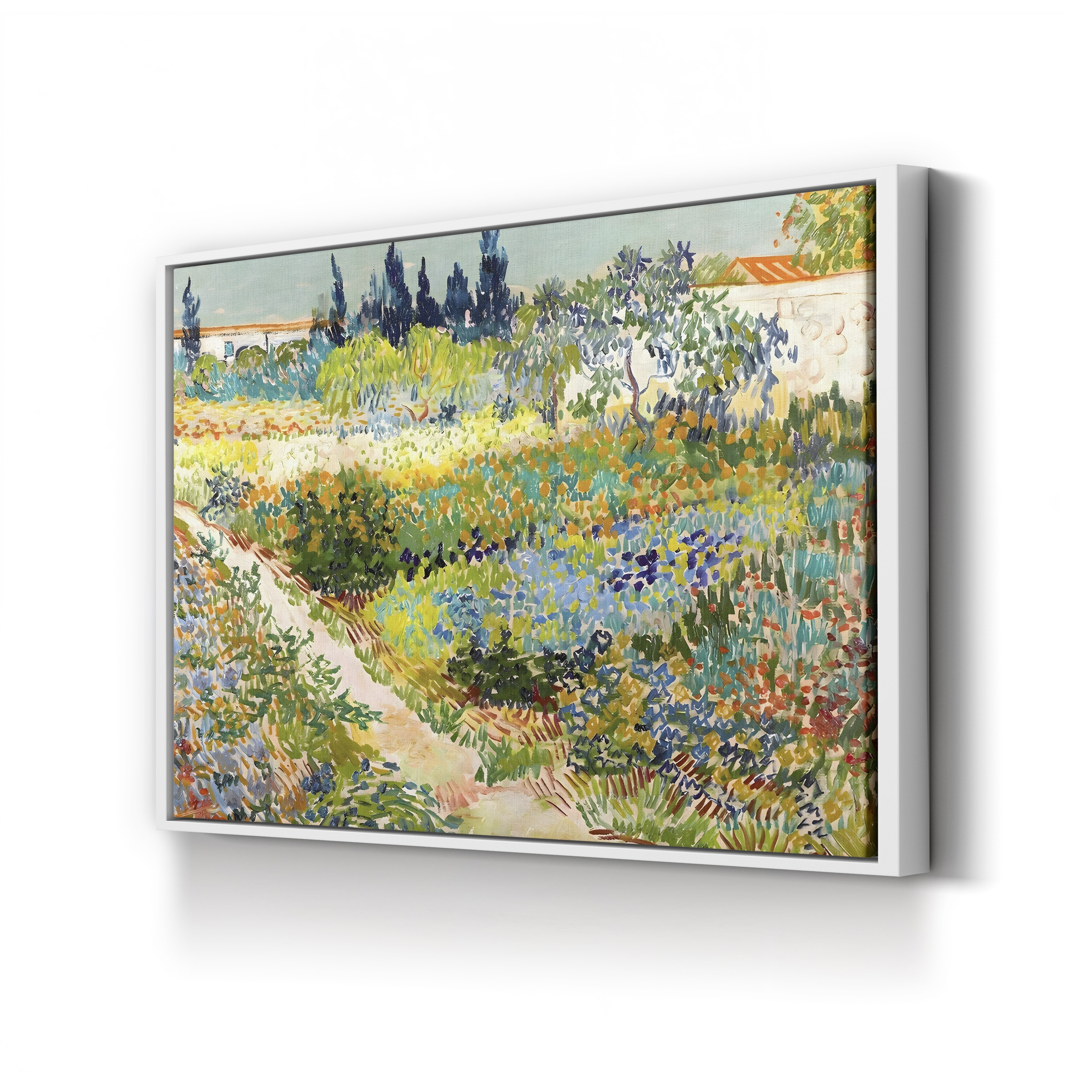 Garden at Arles, 1888 – Vincent van Gogh Wall Art | Post-Impressionist Garden Canvas Print
