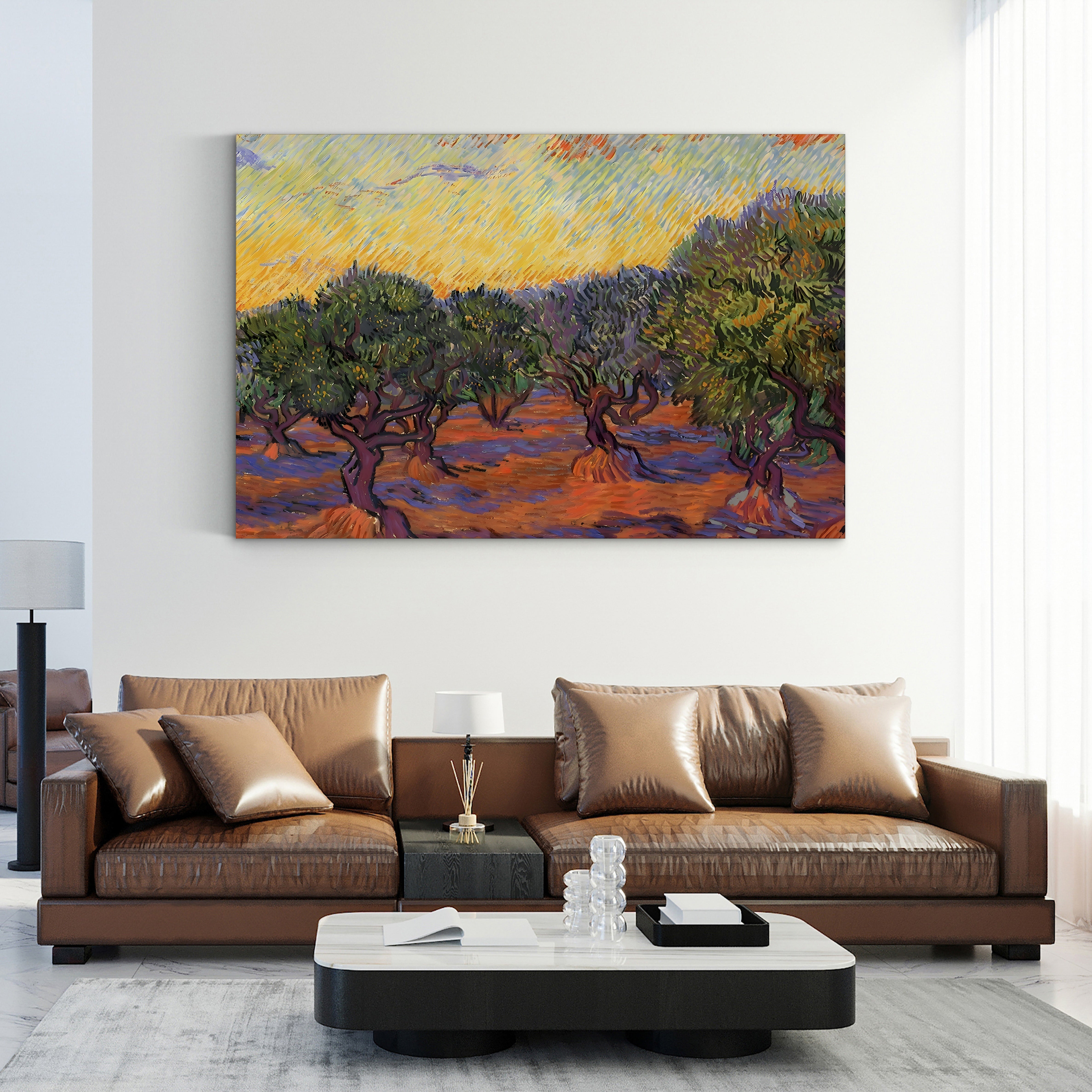 Grove of Olive Trees, 1889 – Vincent van Gogh Wall Art | Post-Impressionist Saint-Rémy Landscape Canvas Print