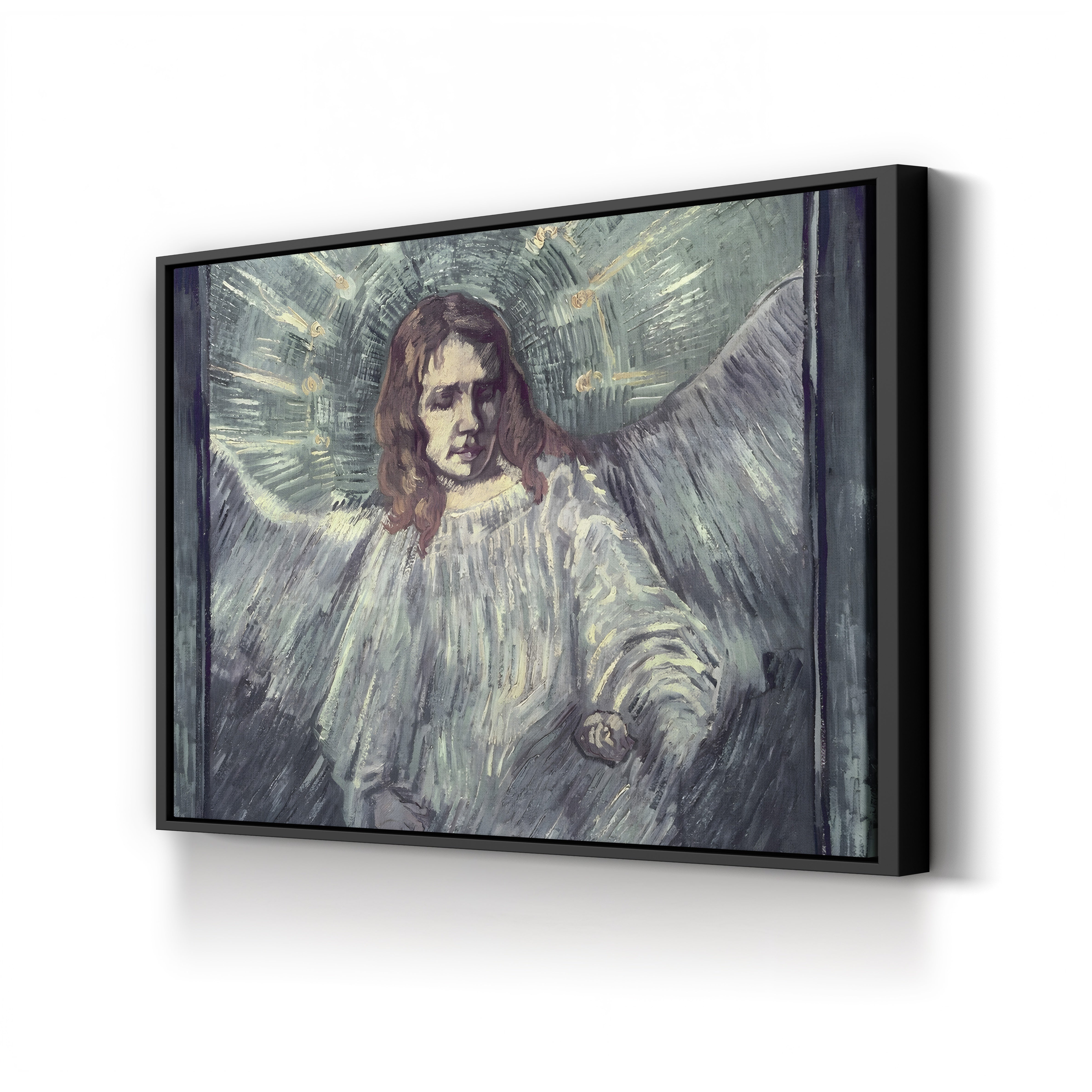 Head of an Angel, after Rembrandt, 1889 – Vincent van Gogh Wall Art | Post-Impressionist Saint-Rémy Canvas Print