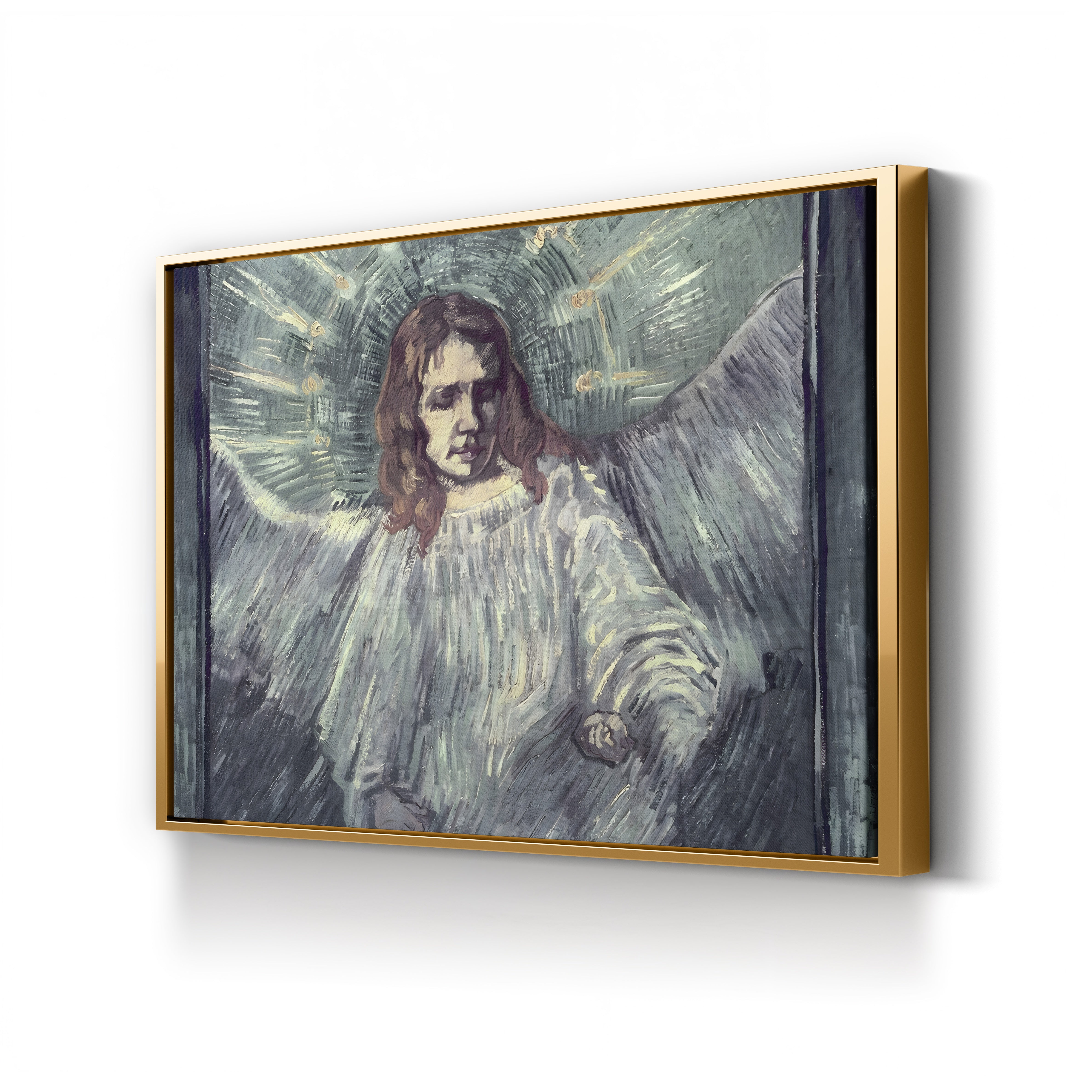 Head of an Angel, after Rembrandt, 1889 – Vincent van Gogh Wall Art | Post-Impressionist Saint-Rémy Canvas Print