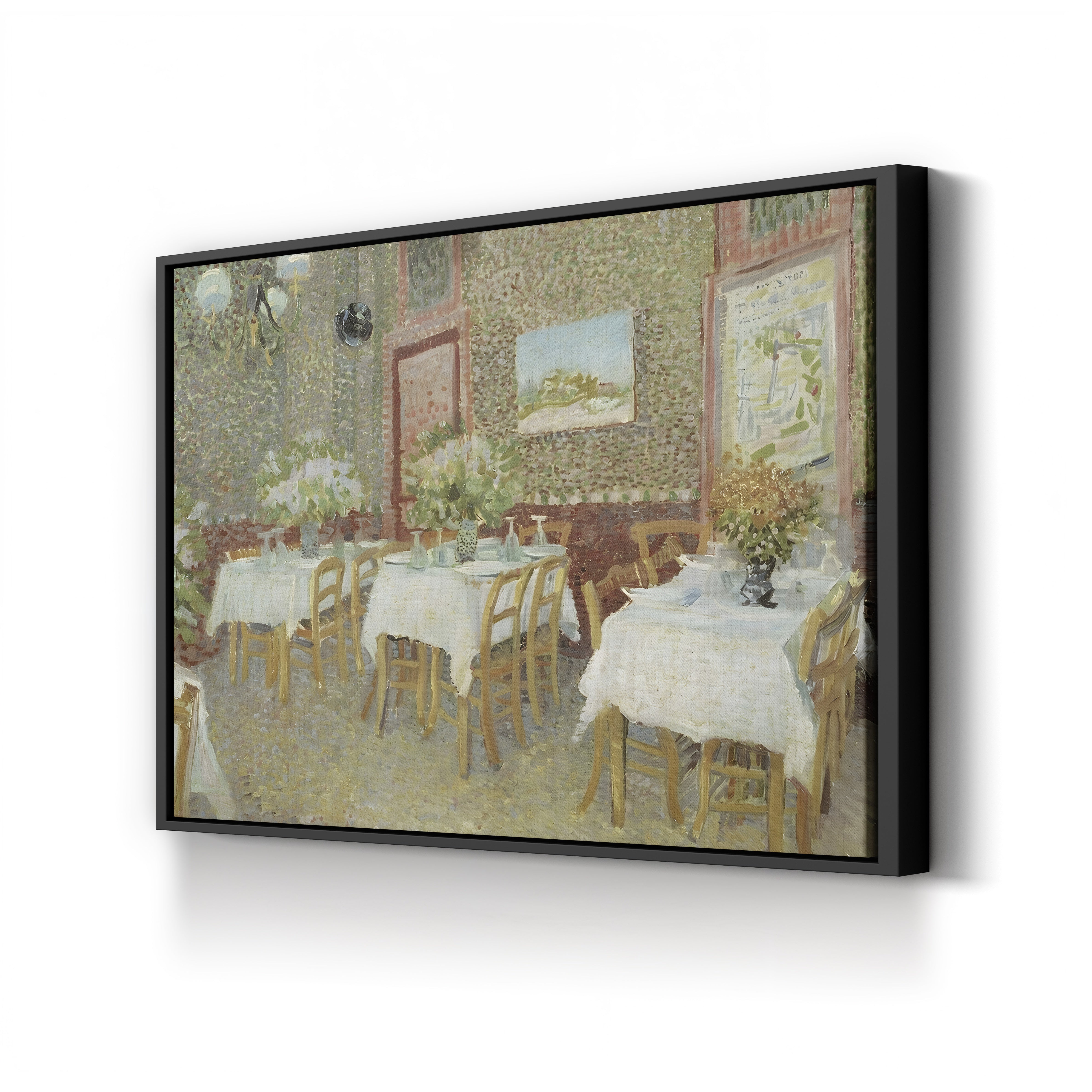 Interior of a Restaurant, 1887 – Vincent van Gogh Wall Art | Post-Impressionist Interior Canvas Print