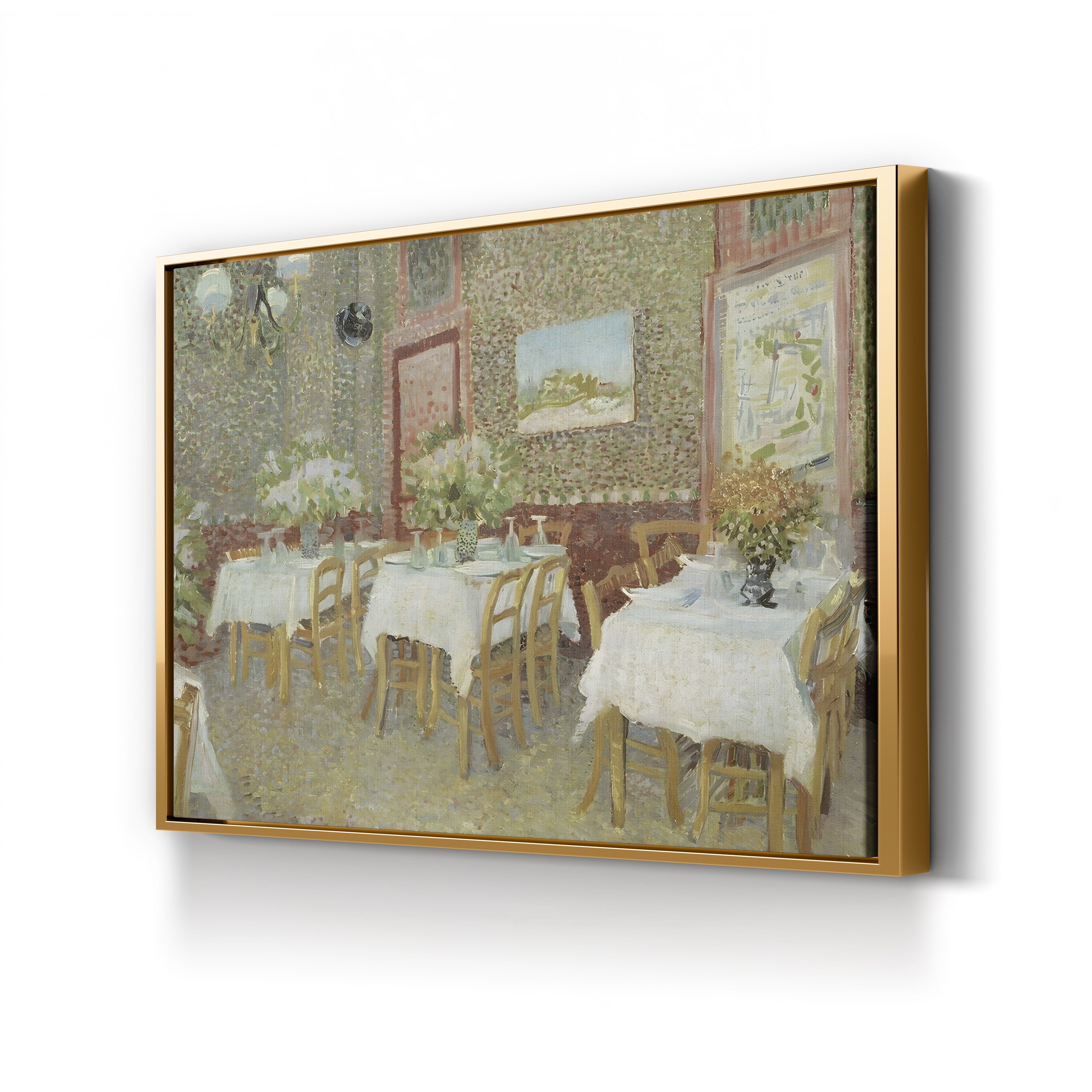 Interior of a Restaurant, 1887 – Vincent van Gogh Wall Art | Post-Impressionist Interior Canvas Print