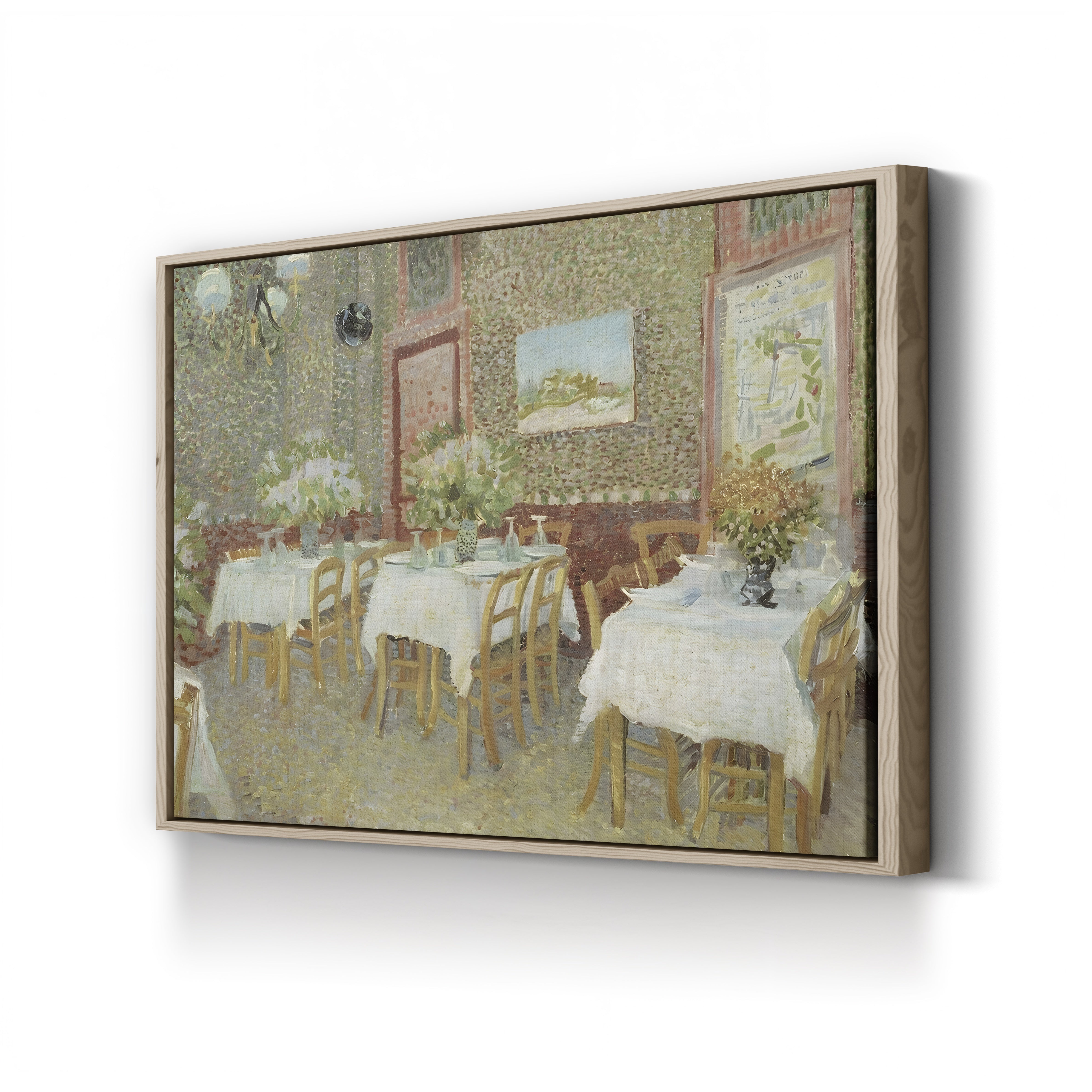 Interior of a Restaurant, 1887 – Vincent van Gogh Wall Art | Post-Impressionist Interior Canvas Print