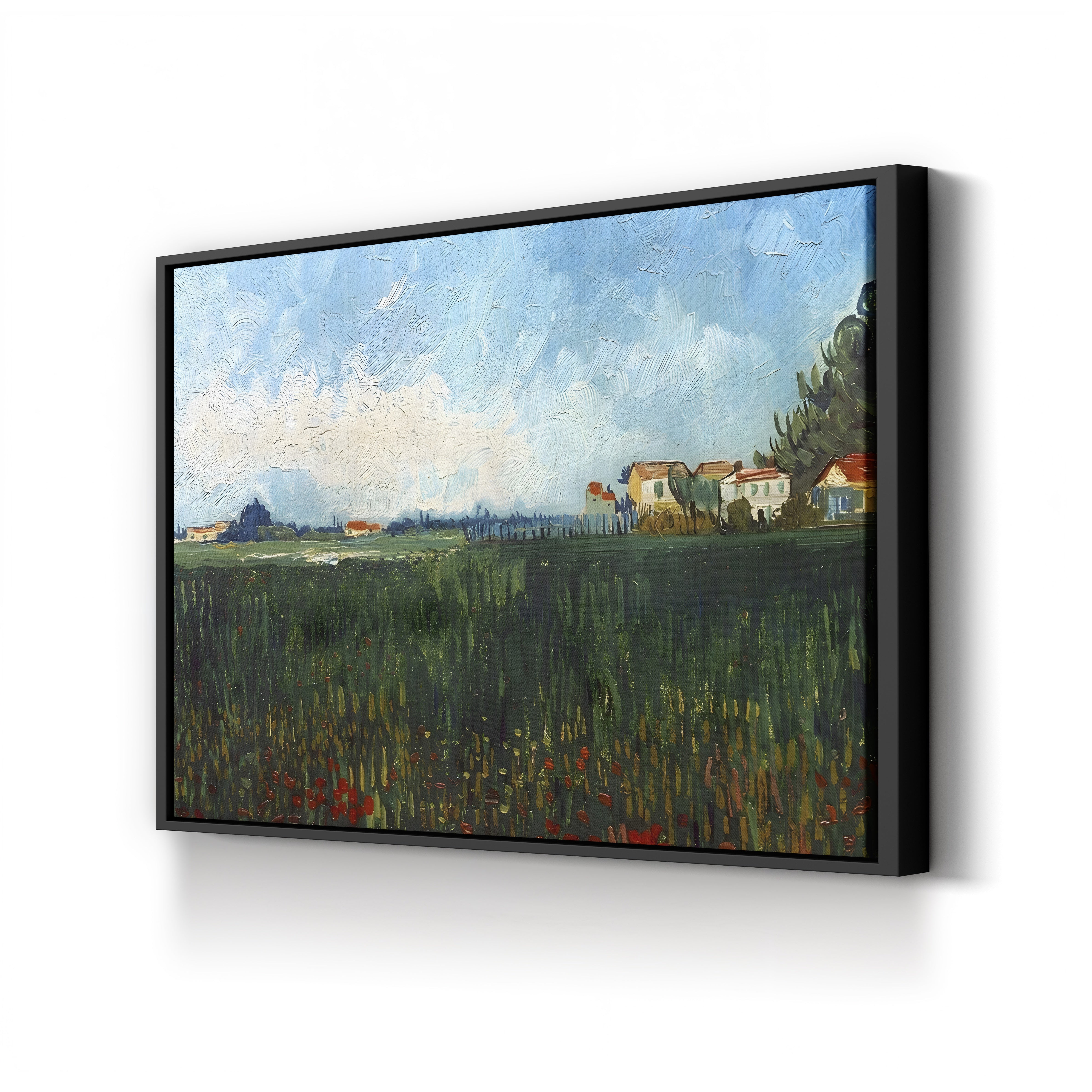 Landscape Near Arles, 1888 – Vincent van Gogh Wall Art | Post-Impressionist Landscape Canvas Print