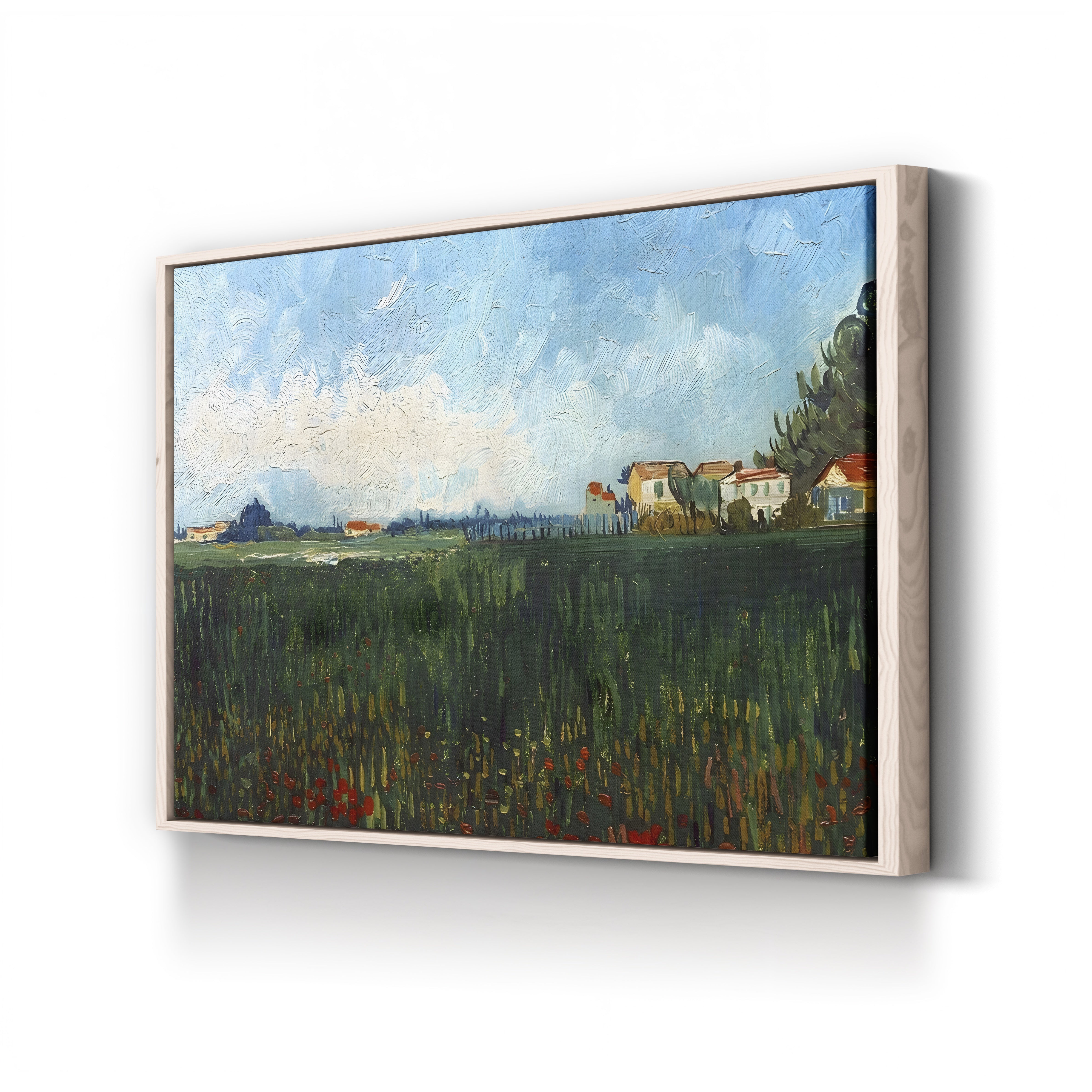 Landscape Near Arles, 1888 – Vincent van Gogh Wall Art | Post-Impressionist Landscape Canvas Print