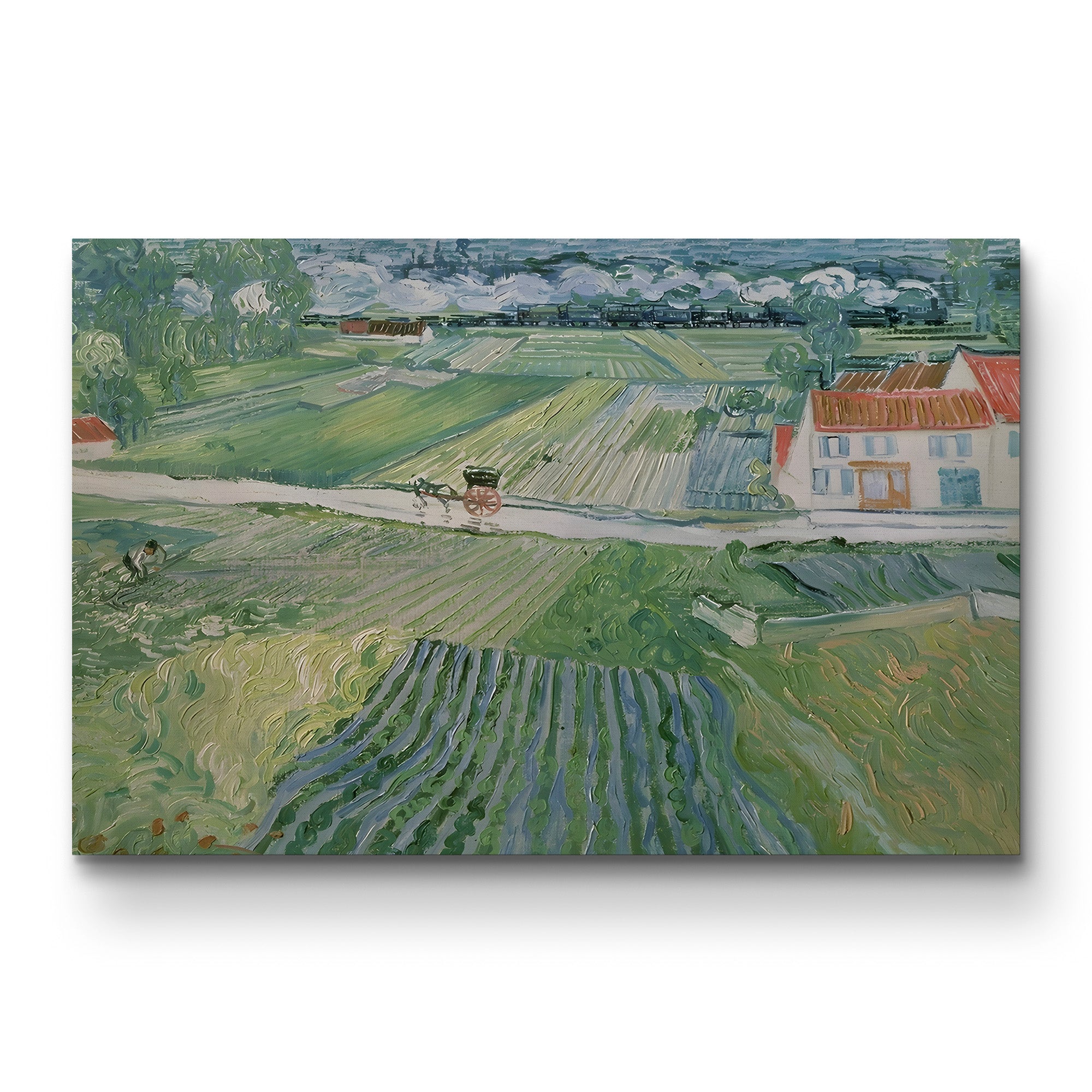 Landscape at Auvers after the Rain, 1890 – Vincent van Gogh Wall Art | Post-Impressionist Landscape Canvas Print