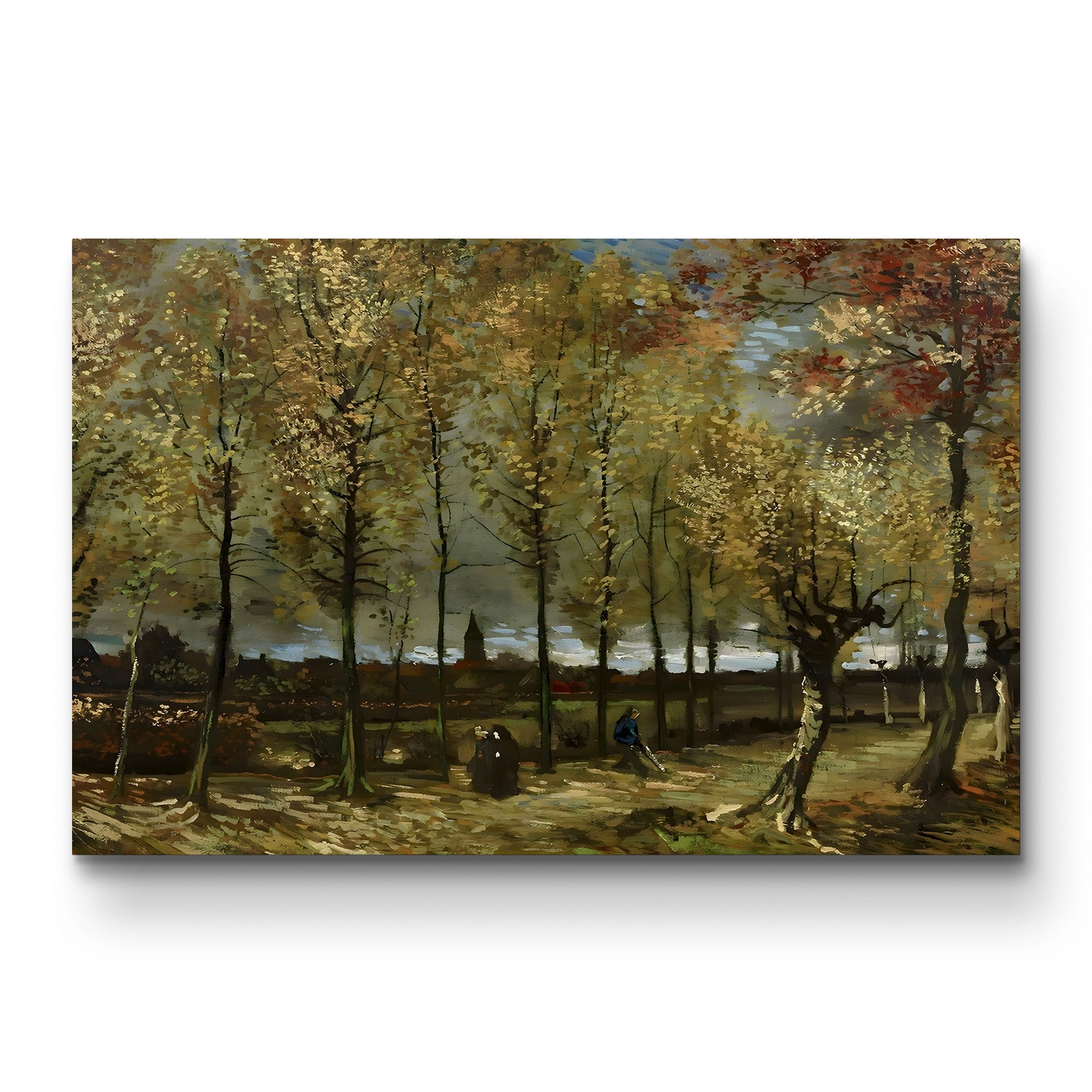 Lane with Poplars Near Nuenen, 1885 – Vincent van Gogh Wall Art | Early Dutch Landscape Canvas Print
