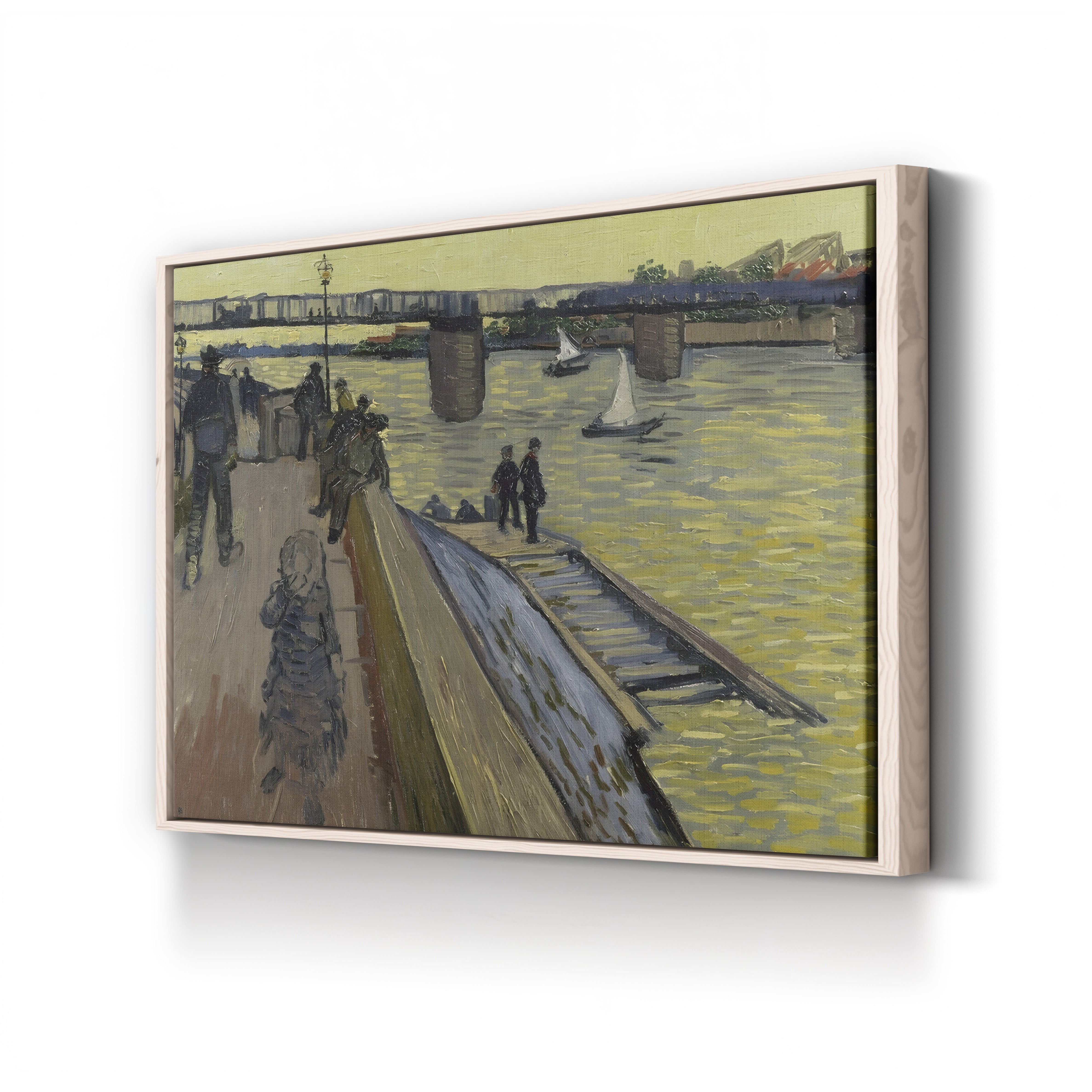 Le Pont de Trinquetaille at Arles, 1888 – Vincent van Gogh Wall Art | Post-Impressionist Cityscape Canvas Print