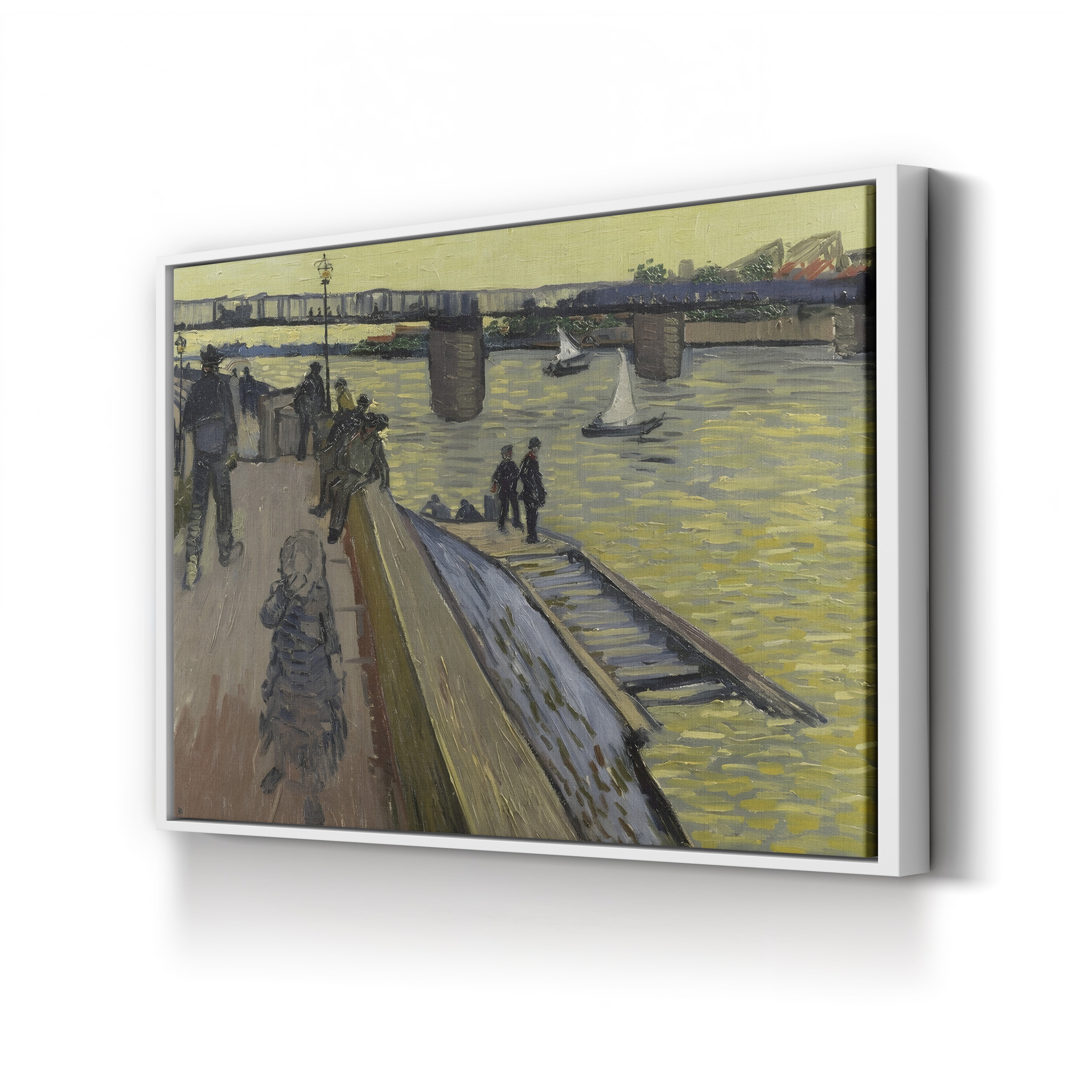 Le Pont de Trinquetaille at Arles, 1888 – Vincent van Gogh Wall Art | Post-Impressionist Cityscape Canvas Print
