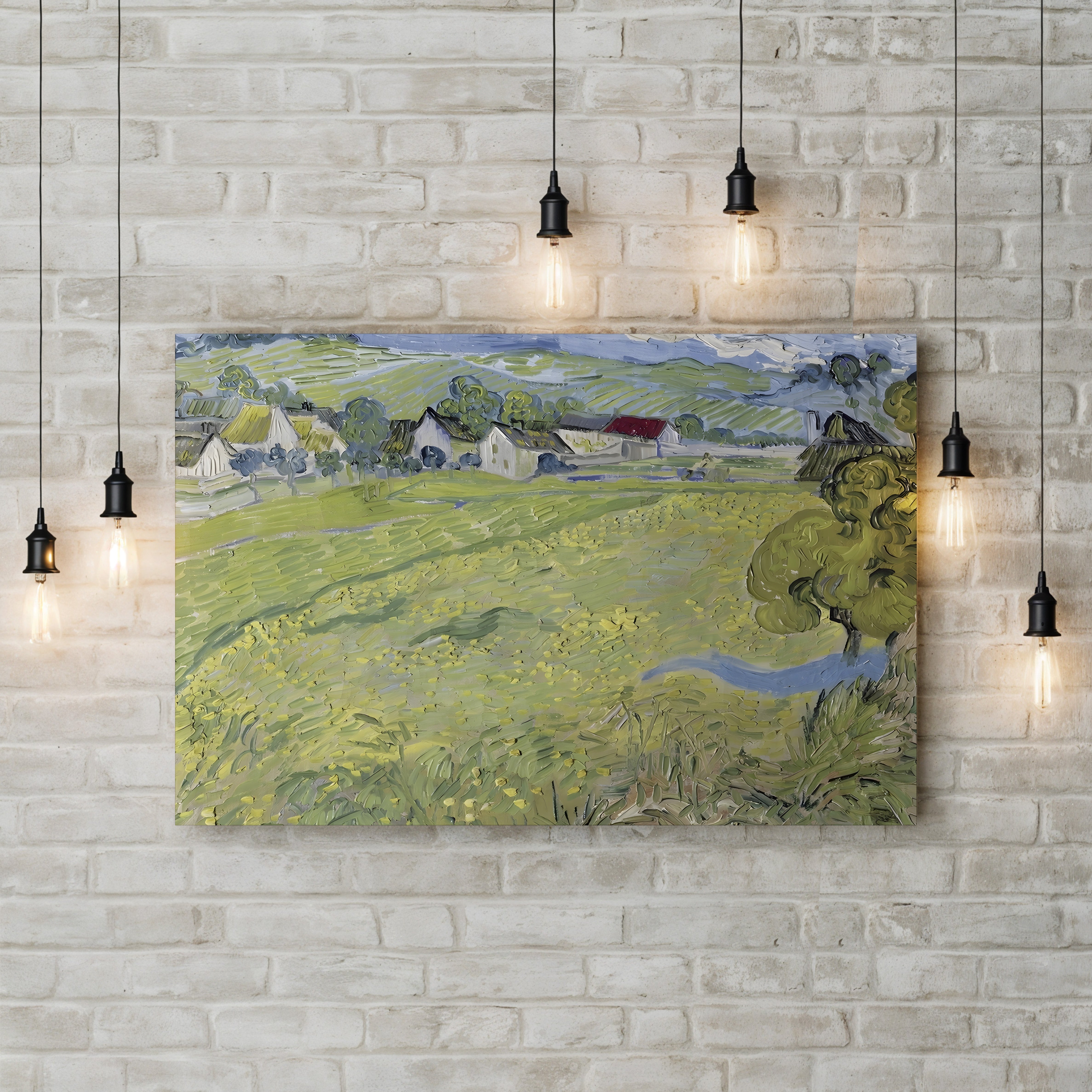 Les Vessenots at Auvers, 1890 – Vincent van Gogh Wall Art | Post-Impressionist Landscape Canvas Print