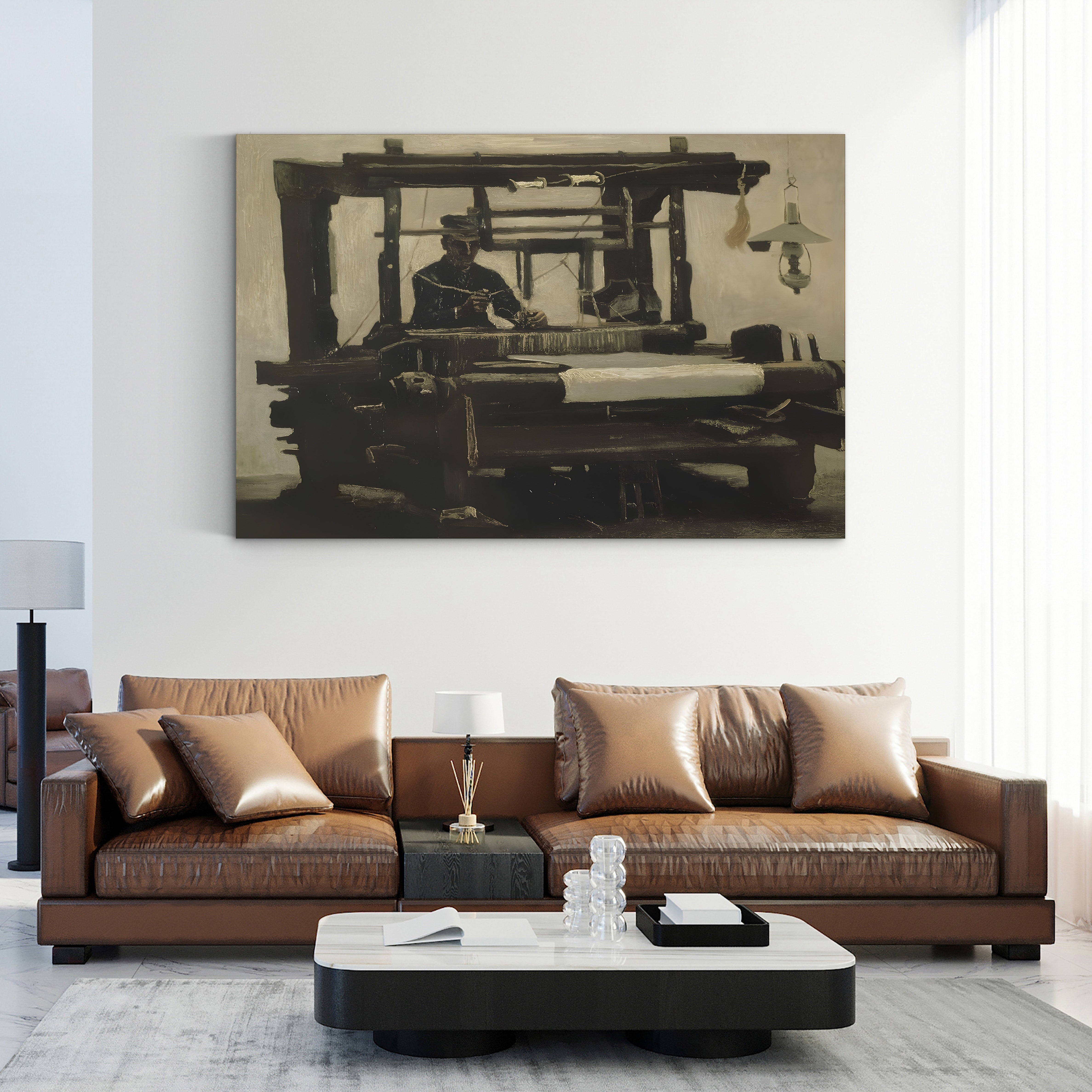 Loom with Weaver, 1884 – Vincent van Gogh Wall Art | Early Dutch Interior Canvas Print