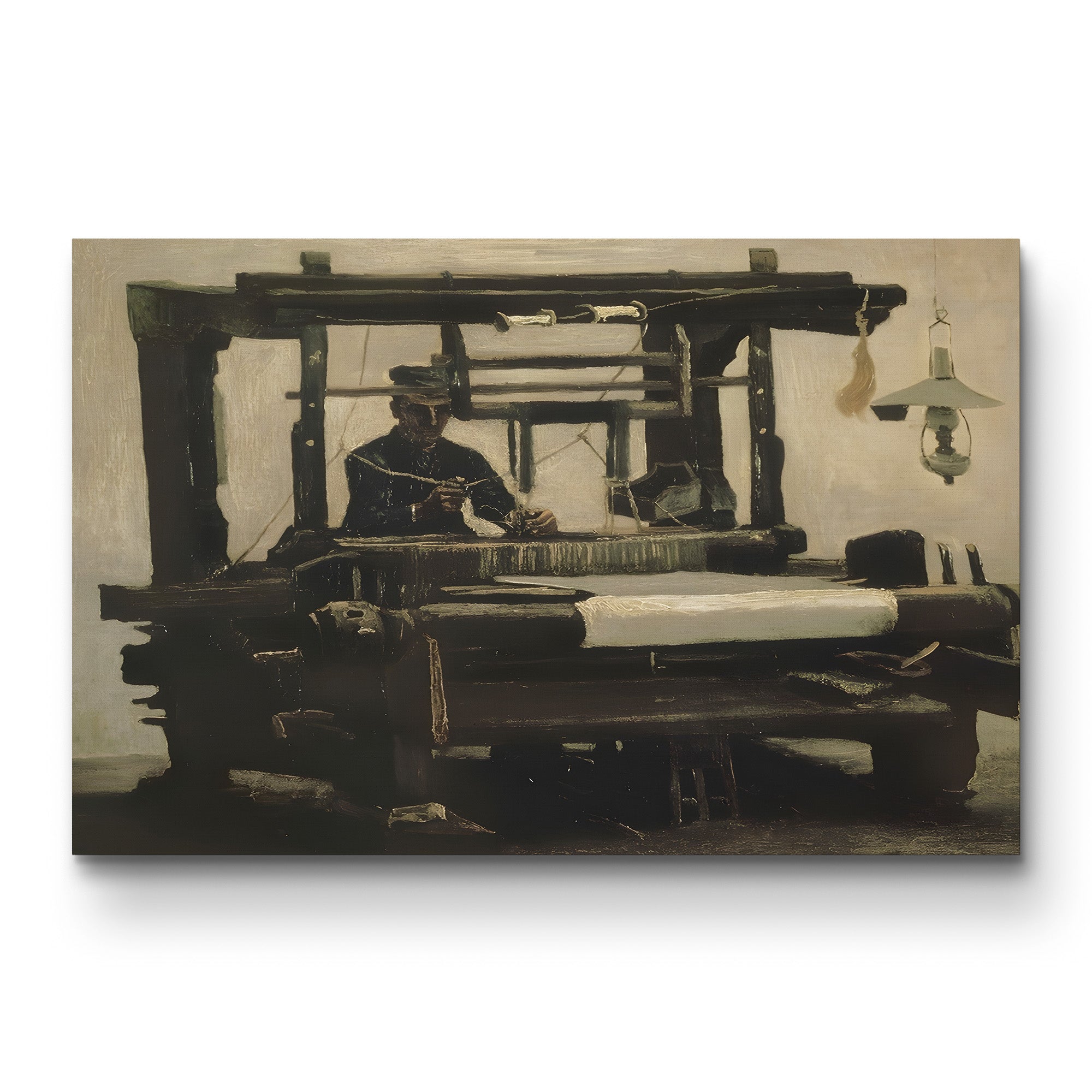Loom with Weaver, 1884 – Vincent van Gogh Wall Art | Early Dutch Interior Canvas Print