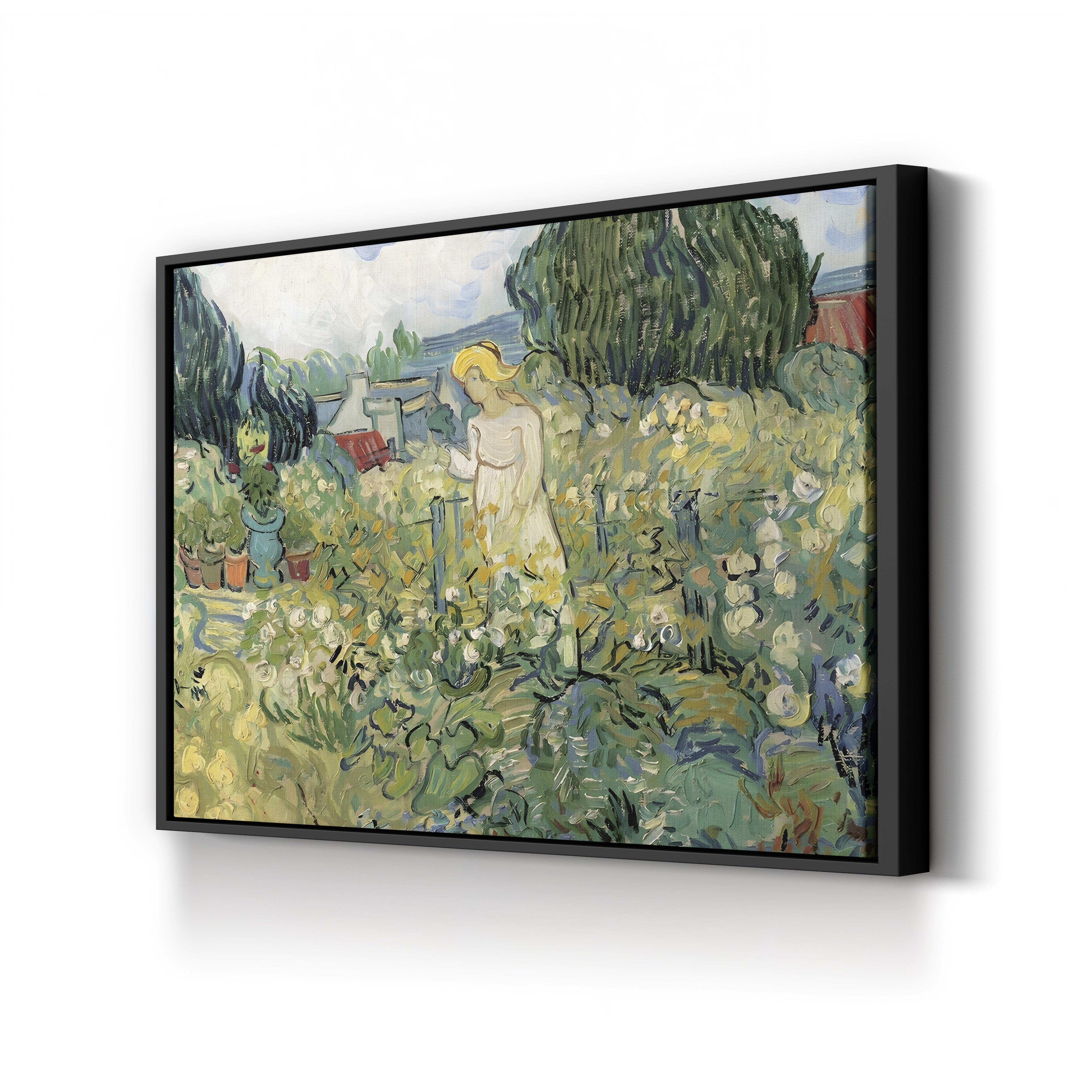 Mademoiselle Gachet in Her Garden at Auvers, 1890 – Vincent van Gogh Wall Art | Post-Impressionist Figure Canvas Print