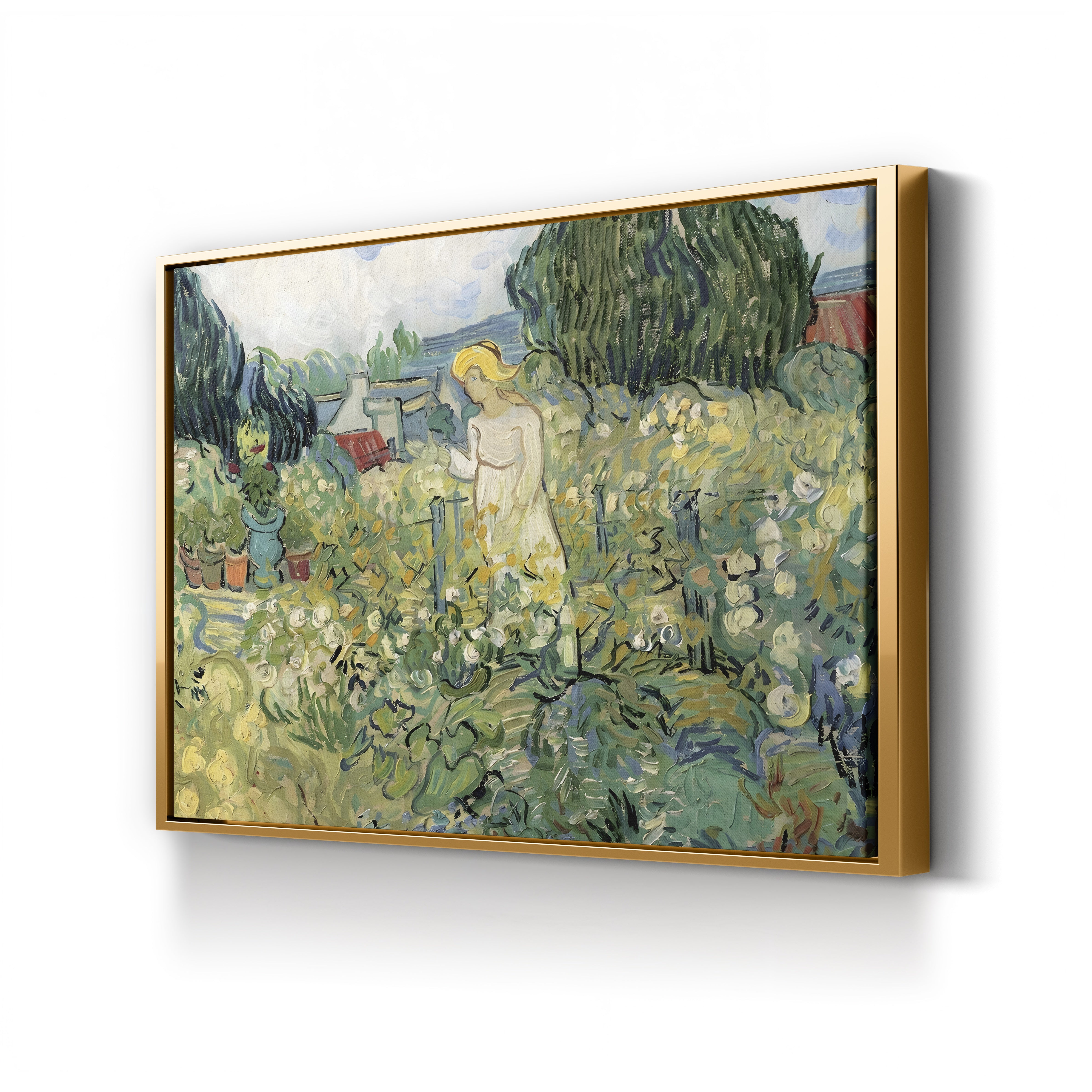 Mademoiselle Gachet in Her Garden at Auvers, 1890 – Vincent van Gogh Wall Art | Post-Impressionist Figure Canvas Print