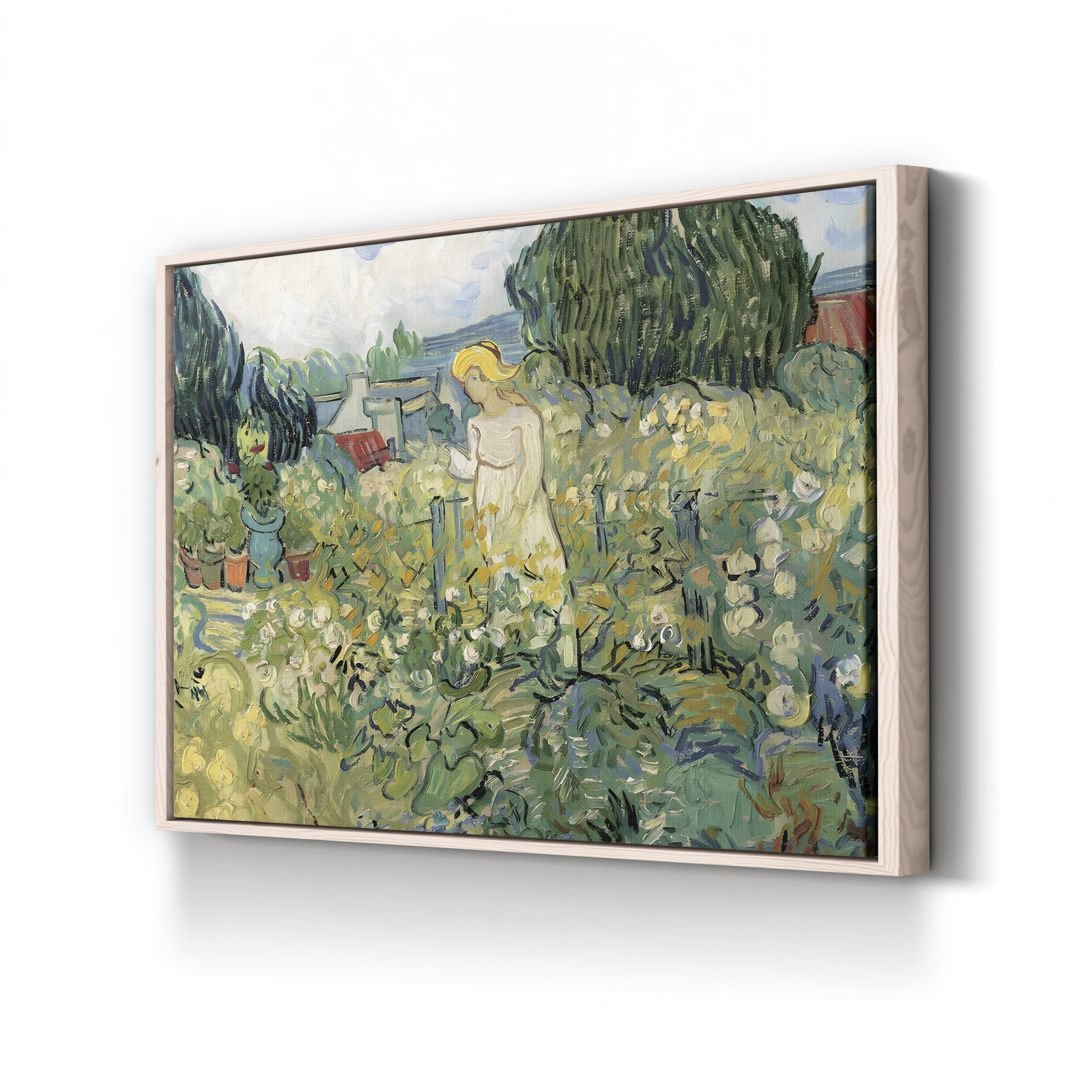 Mademoiselle Gachet in Her Garden at Auvers, 1890 – Vincent van Gogh Wall Art | Post-Impressionist Figure Canvas Print