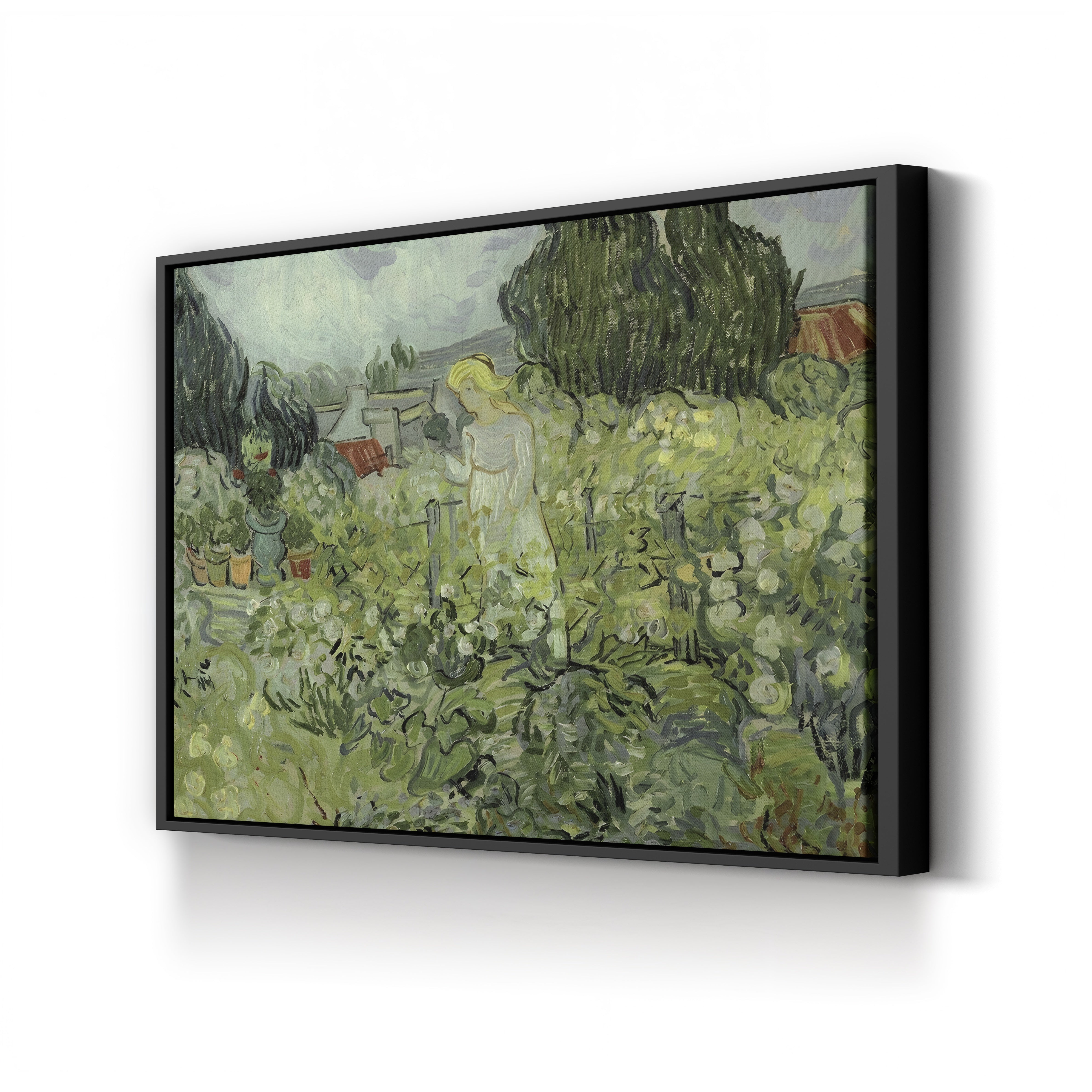 Mlle. Gachet dans son Jardin à Auvers-sur-Oise – Vincent van Gogh Wall Art | Post-Impressionist Garden Canvas Print