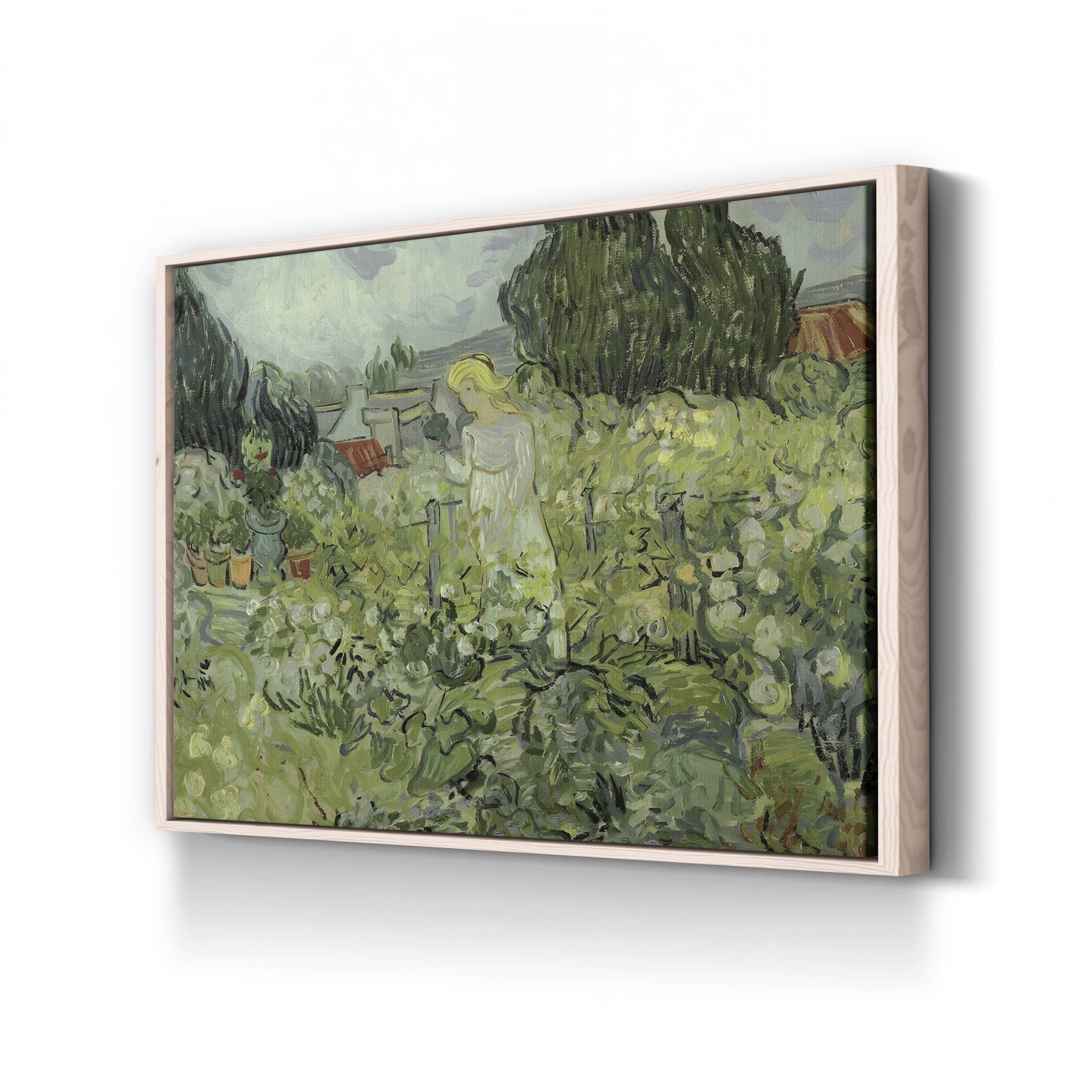 Mlle. Gachet dans son Jardin à Auvers-sur-Oise – Vincent van Gogh Wall Art | Post-Impressionist Garden Canvas Print