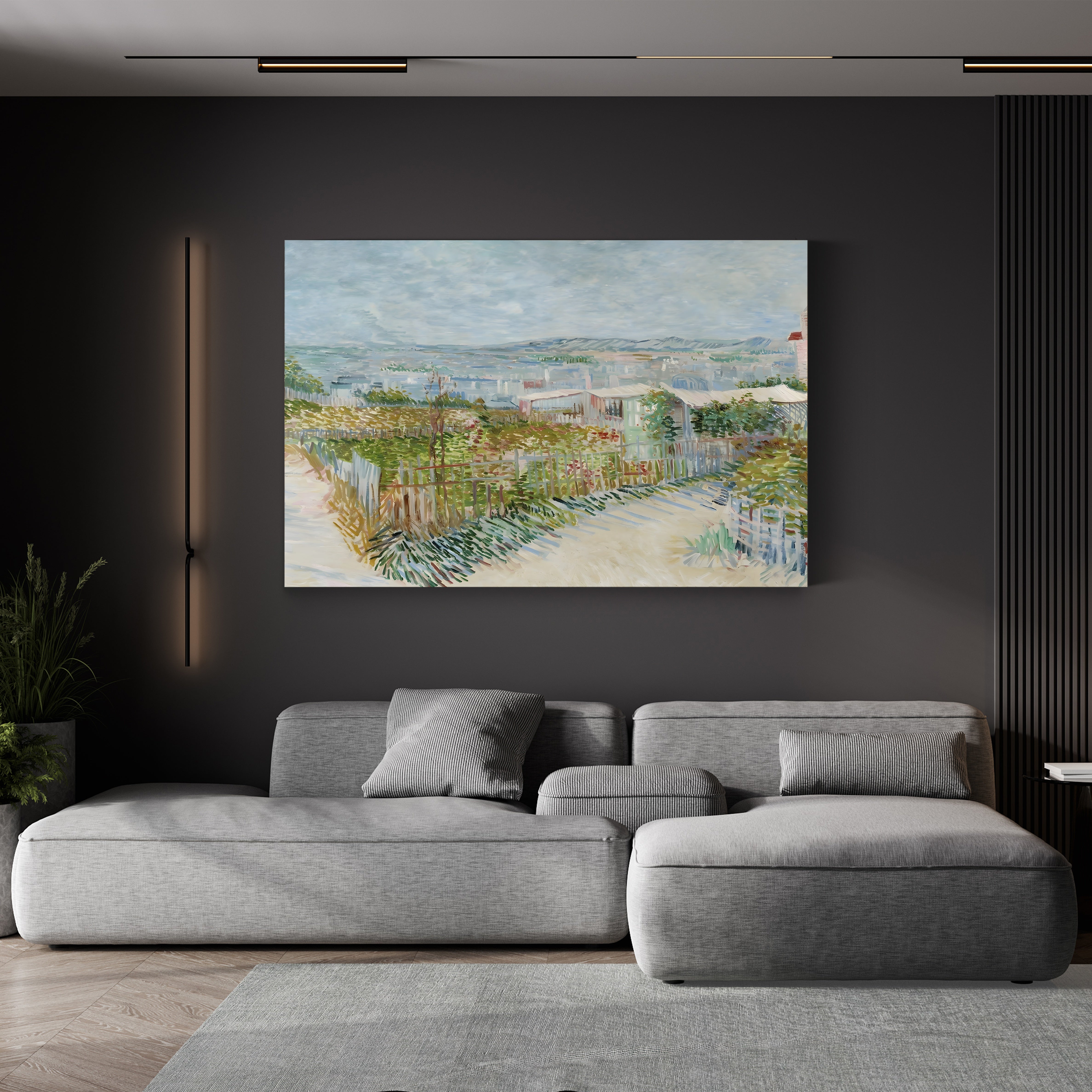 Montmartre Behind the Moulin de la Galette – Vincent van Gogh Wall Art | Post-Impressionist Paris Canvas Print