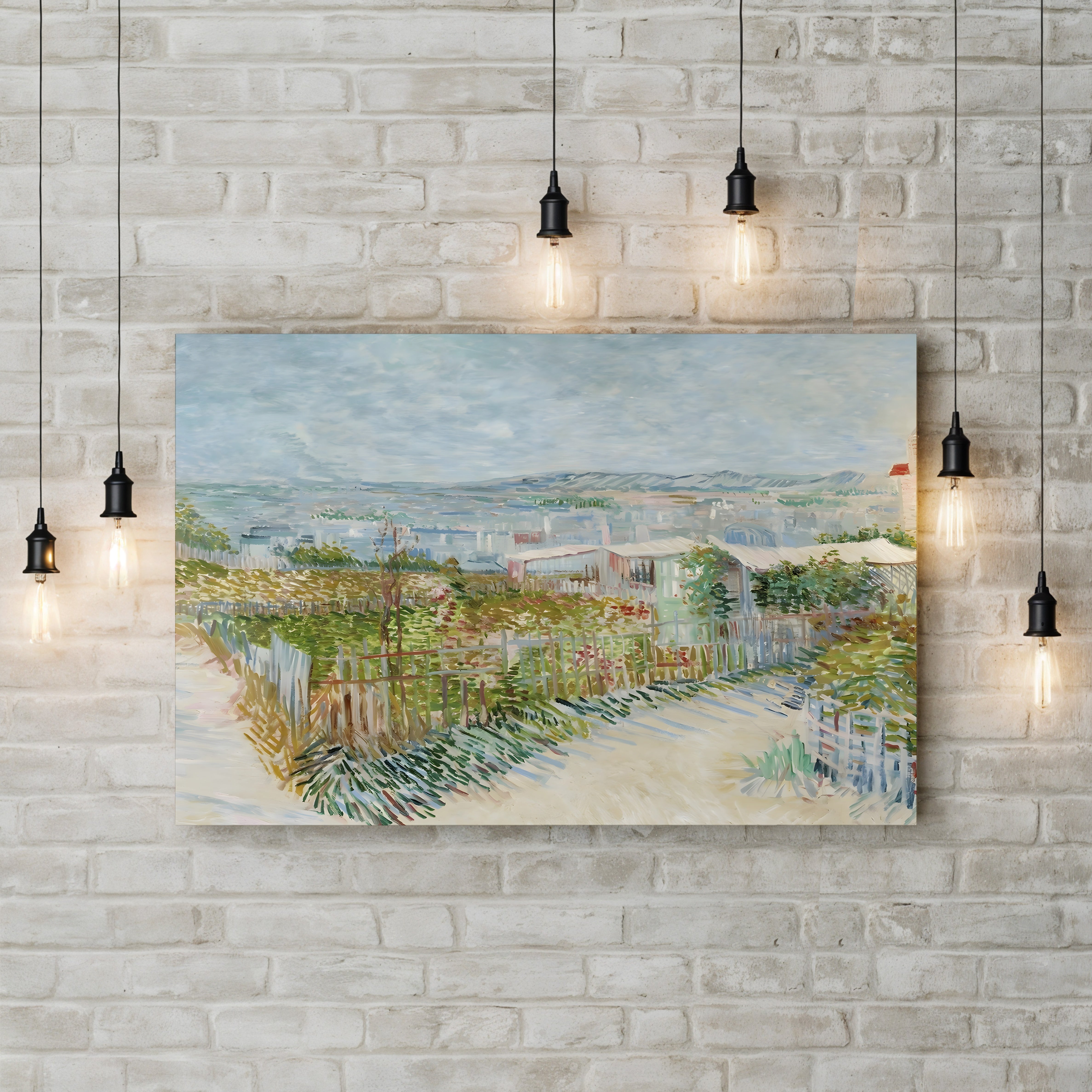 Montmartre Behind the Moulin de la Galette – Vincent van Gogh Wall Art | Post-Impressionist Paris Canvas Print