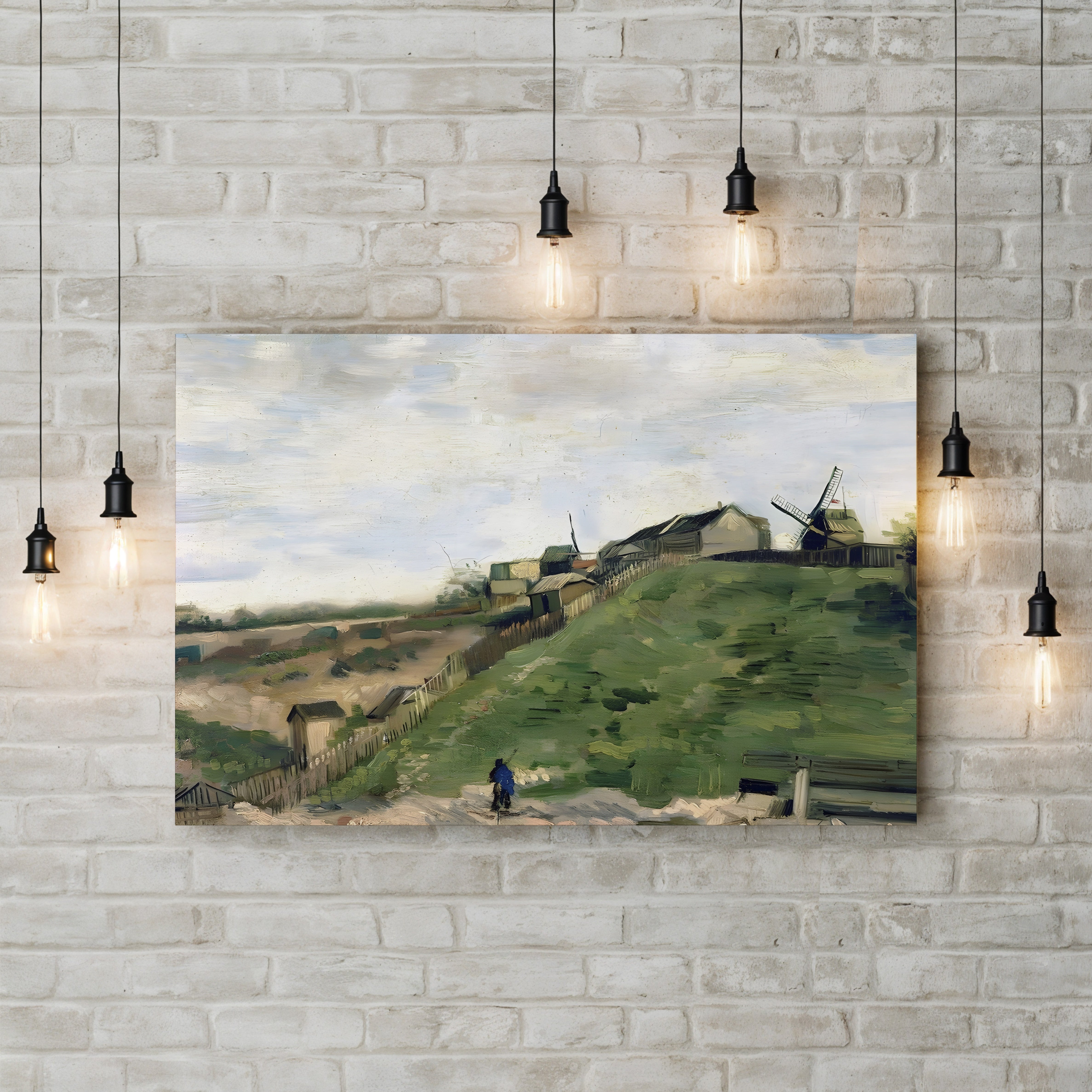 Montmartre Hill with Stone Quarry – Vincent van Gogh Wall Art | Post-Impressionist Paris Canvas Print