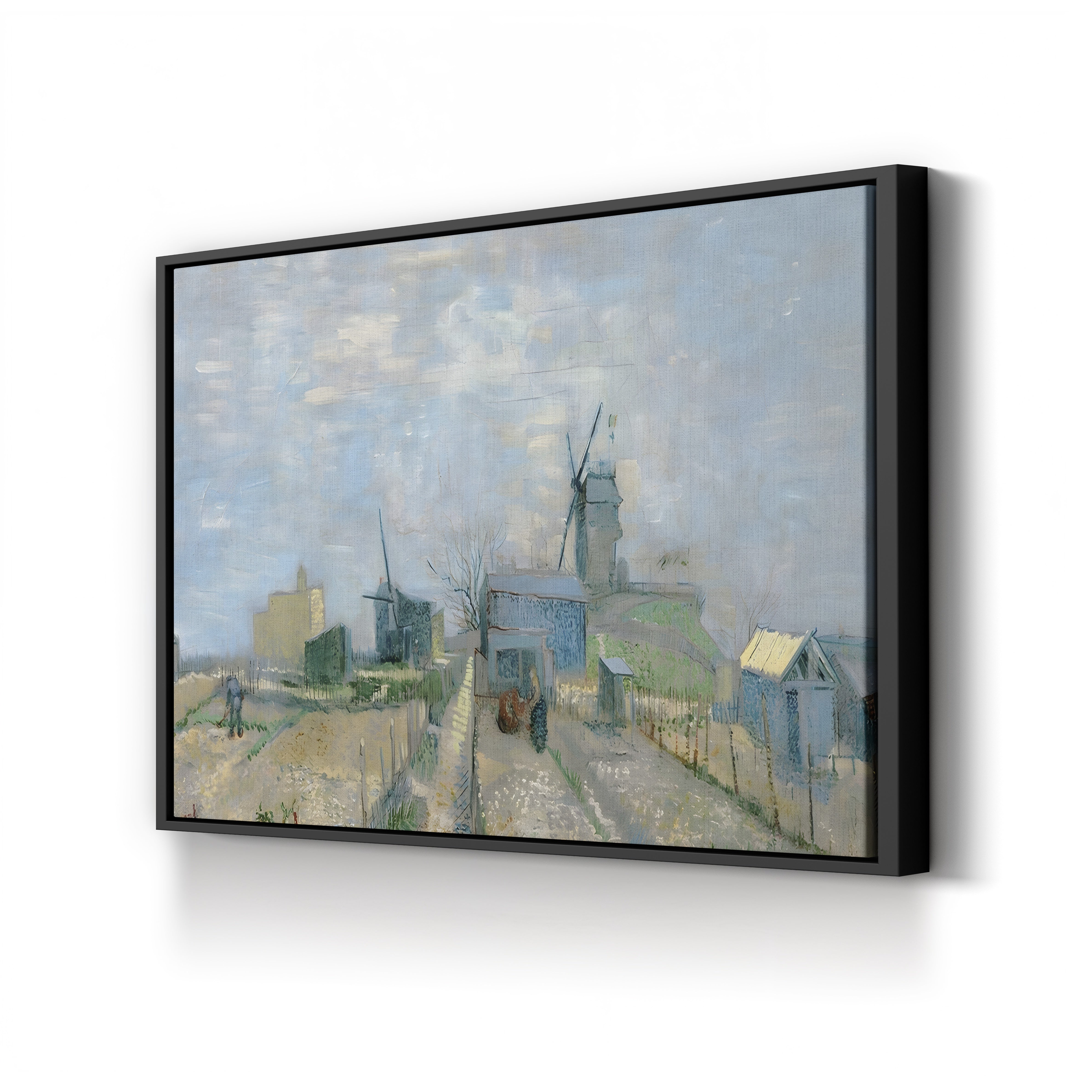 Montmartre: Mills and Vegetable Gardens, 1887 – Vincent van Gogh Wall Art | Post-Impressionist Paris Canvas Print