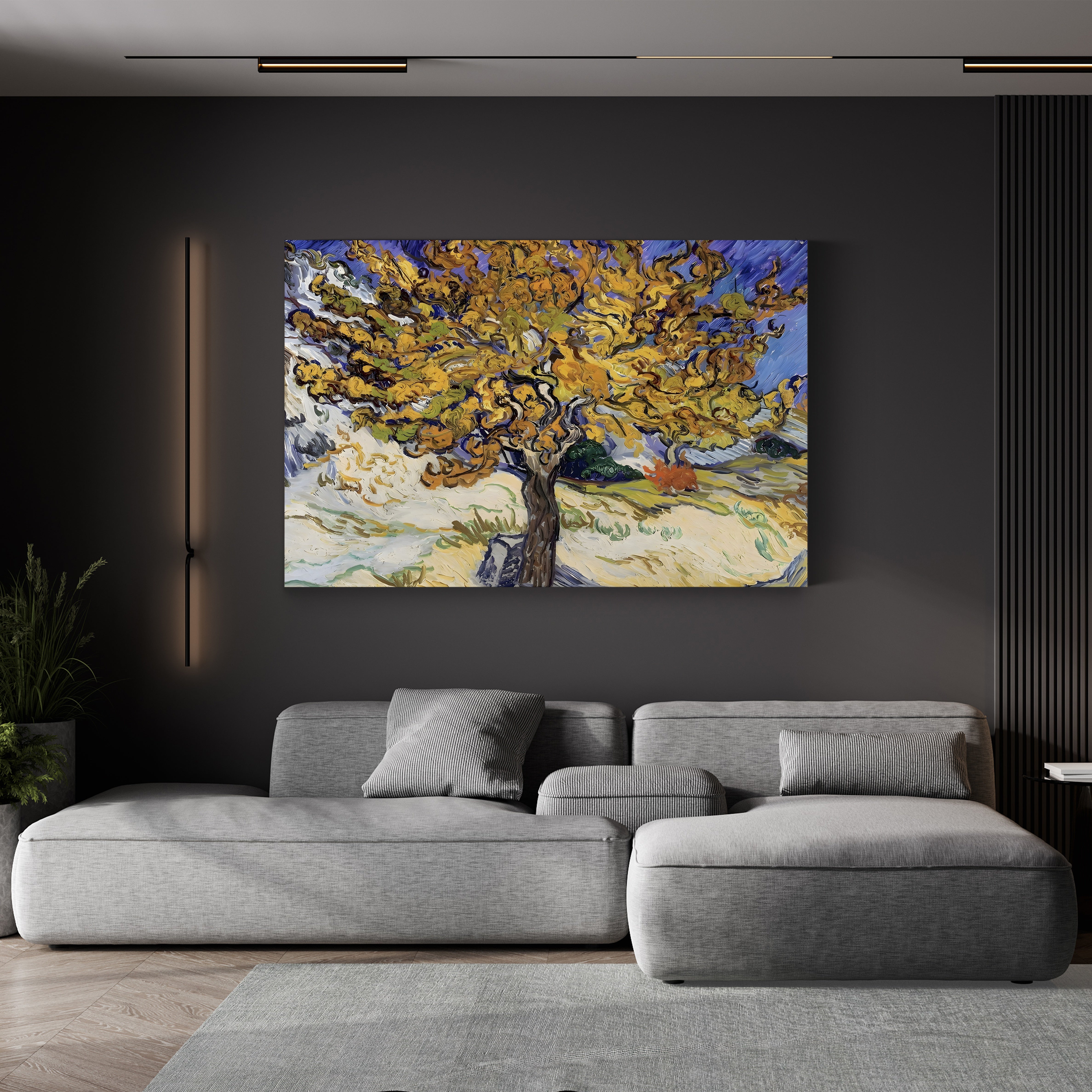 Mulberry Tree, 1889 – Vincent van Gogh Wall Art | Post-Impressionist Autumn Canvas Print