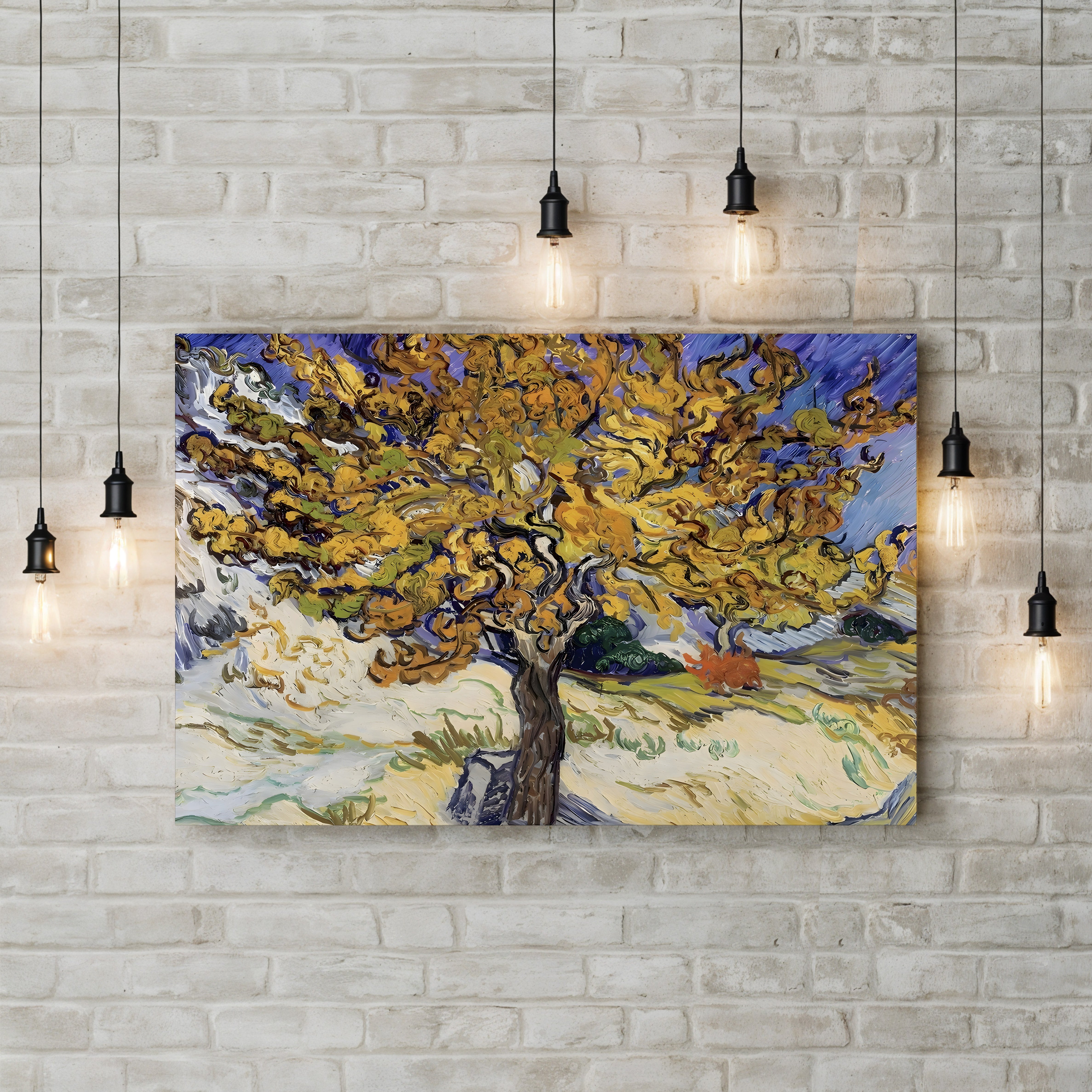 Mulberry Tree, 1889 – Vincent van Gogh Wall Art | Post-Impressionist Autumn Canvas Print