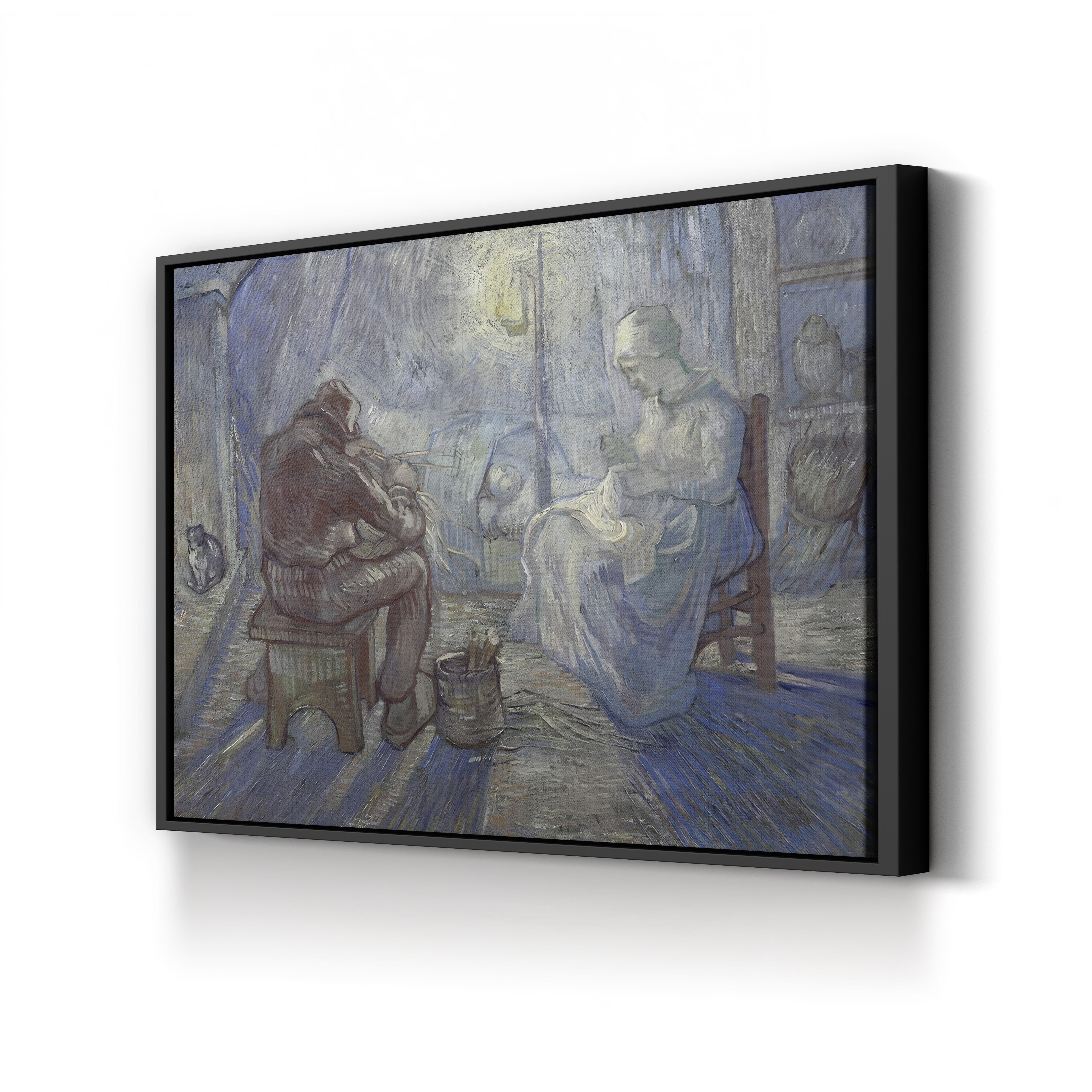 Nuit: Famille de Paysans dans un Intérieur (After Millet), 1889 – Vincent van Gogh Wall Art | Post-Impressionist Canvas Print