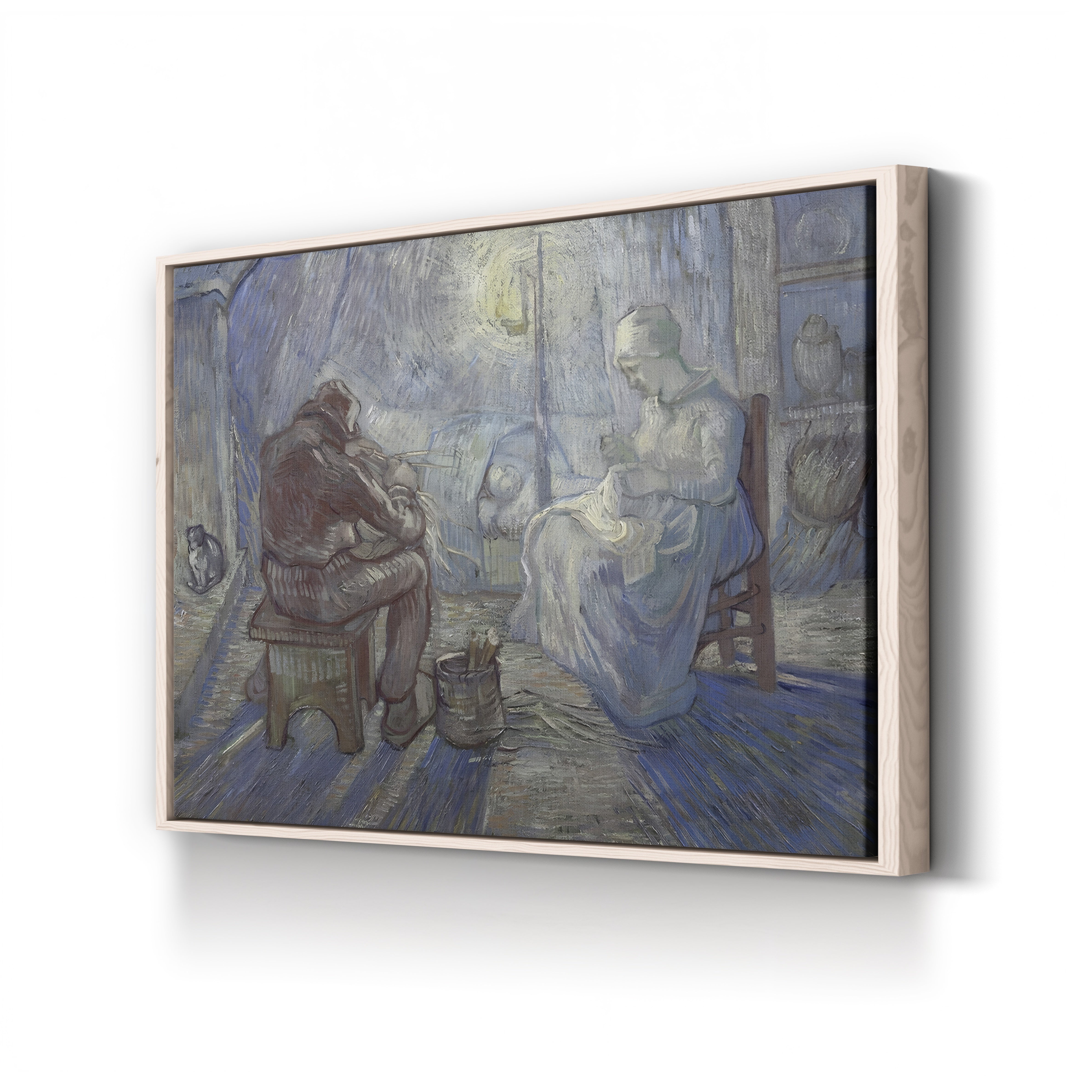 Nuit: Famille de Paysans dans un Intérieur (After Millet), 1889 – Vincent van Gogh Wall Art | Post-Impressionist Canvas Print