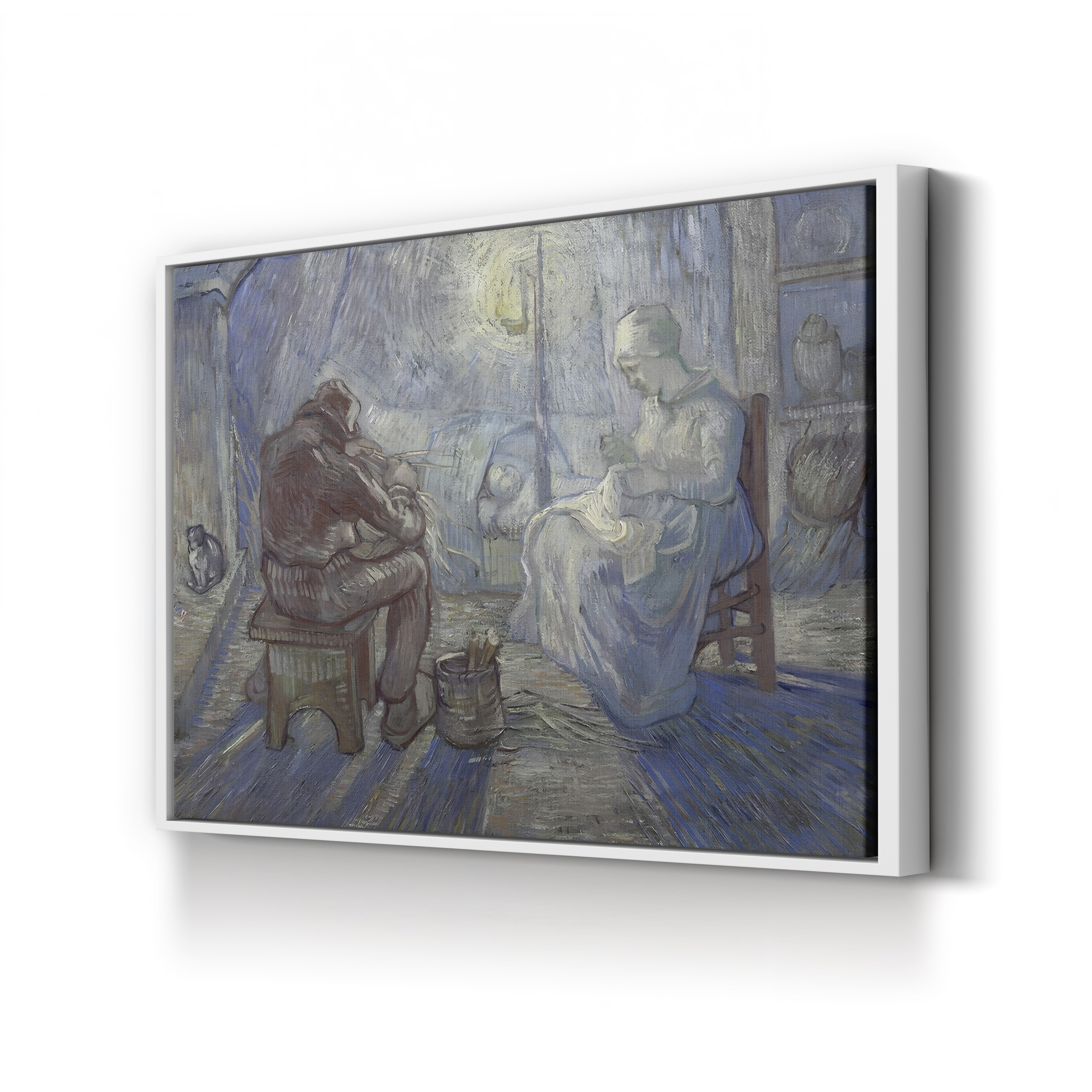 Nuit: Famille de Paysans dans un Intérieur (After Millet), 1889 – Vincent van Gogh Wall Art | Post-Impressionist Canvas Print