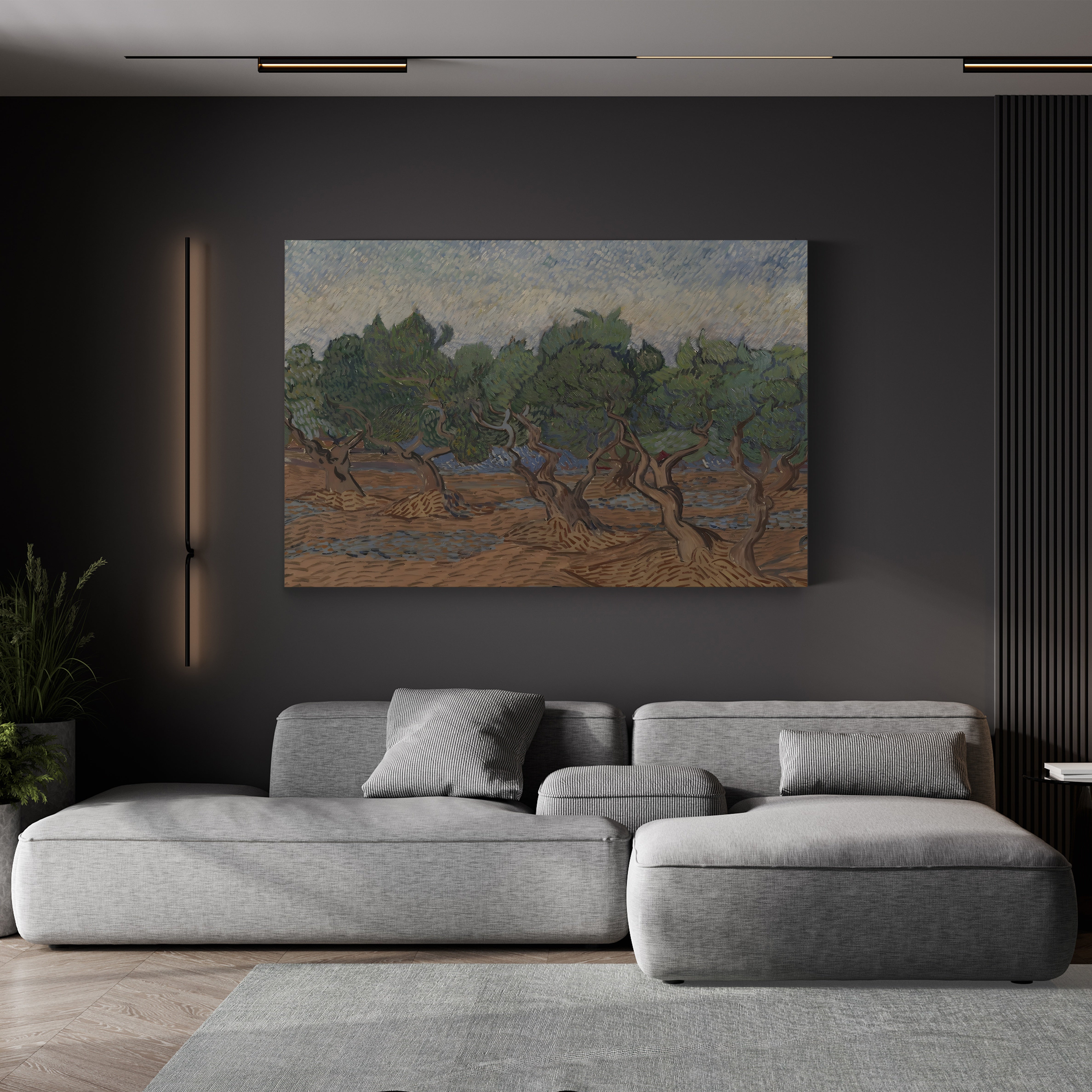 The Olive Grove, 1889 – Vincent van Gogh Wall Art | Post-Impressionist Saint-Rémy Landscape Canvas Print