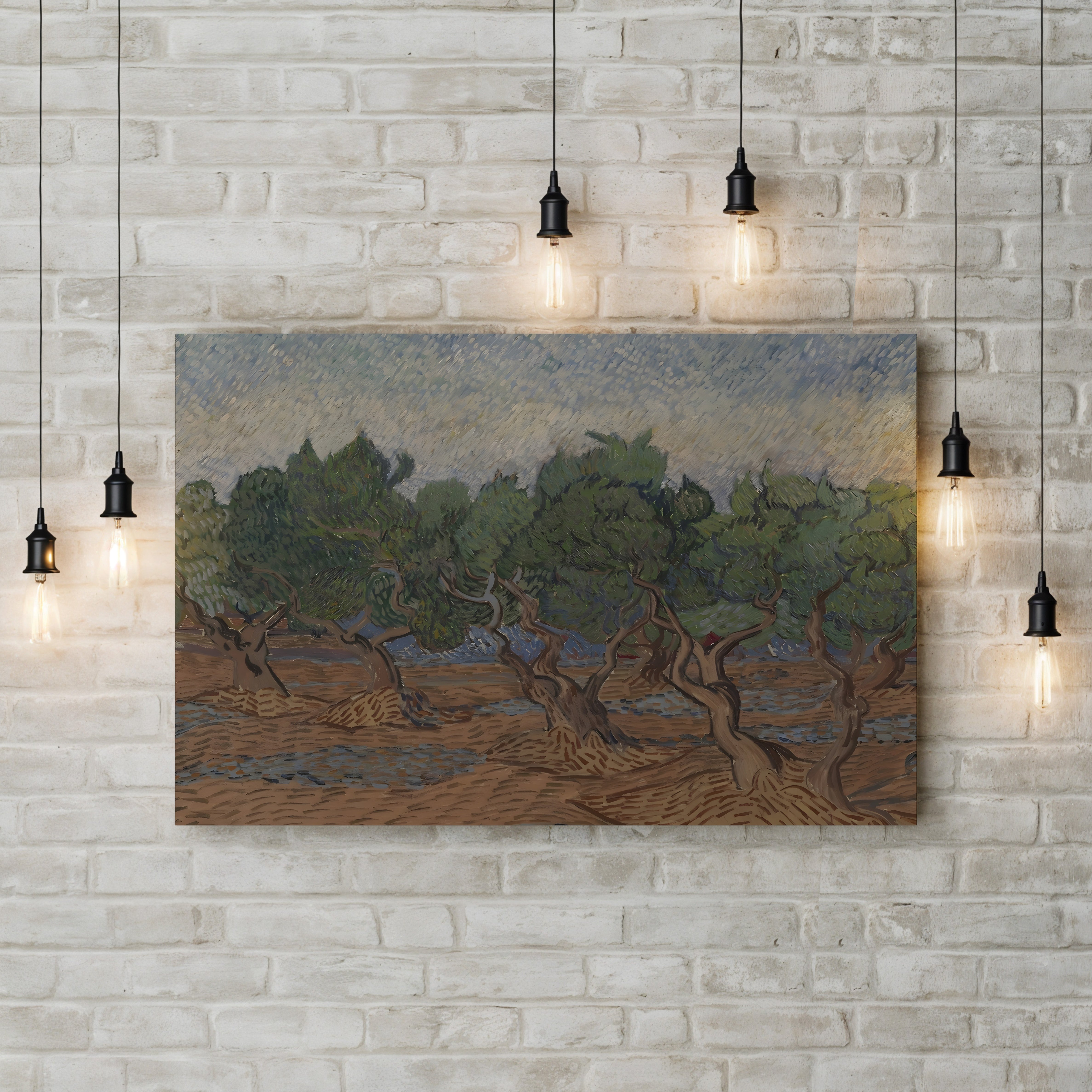 The Olive Grove, 1889 – Vincent van Gogh Wall Art | Post-Impressionist Saint-Rémy Landscape Canvas Print