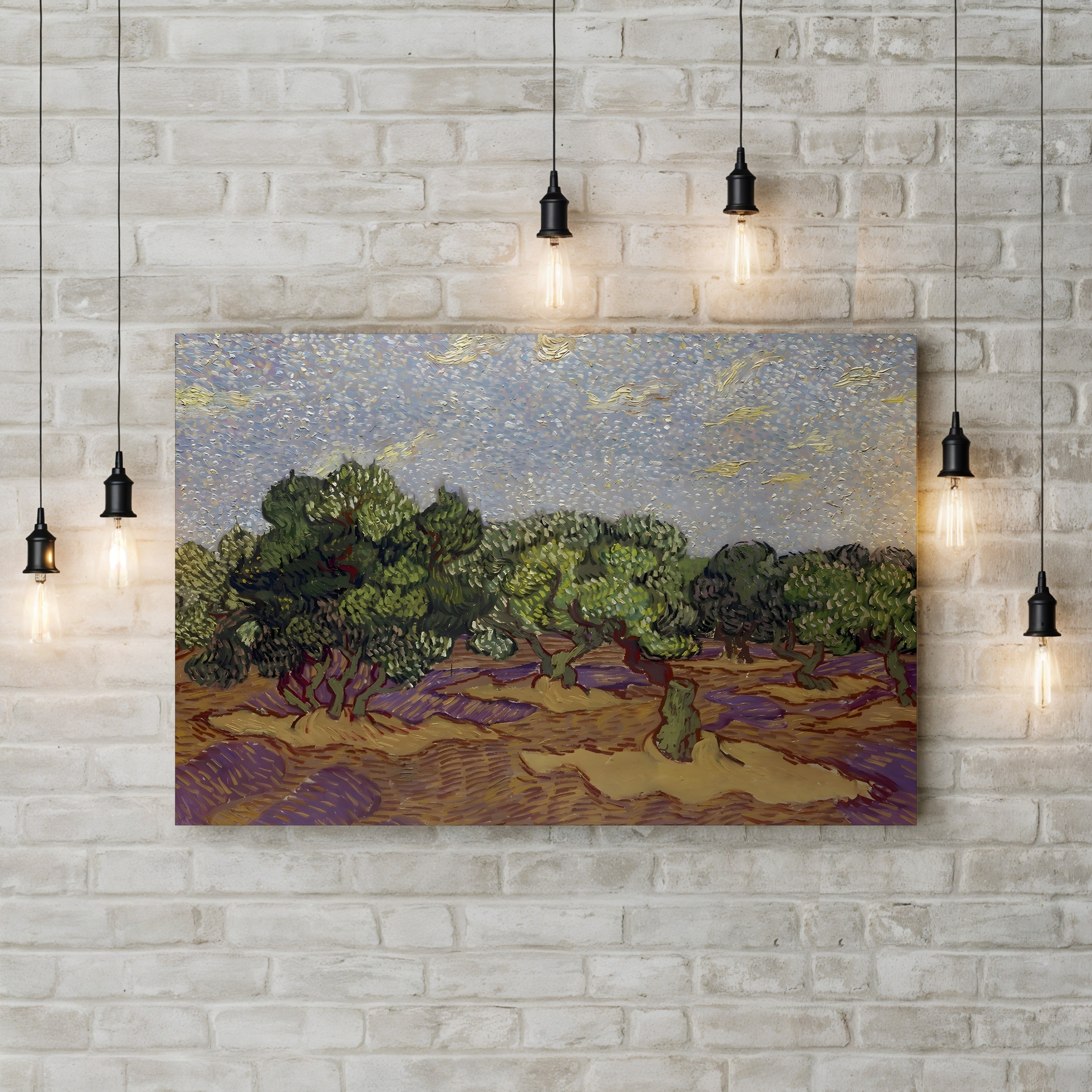 Olive Trees – Vincent van Gogh Wall Art | Post-Impressionist Provençal Canvas Print