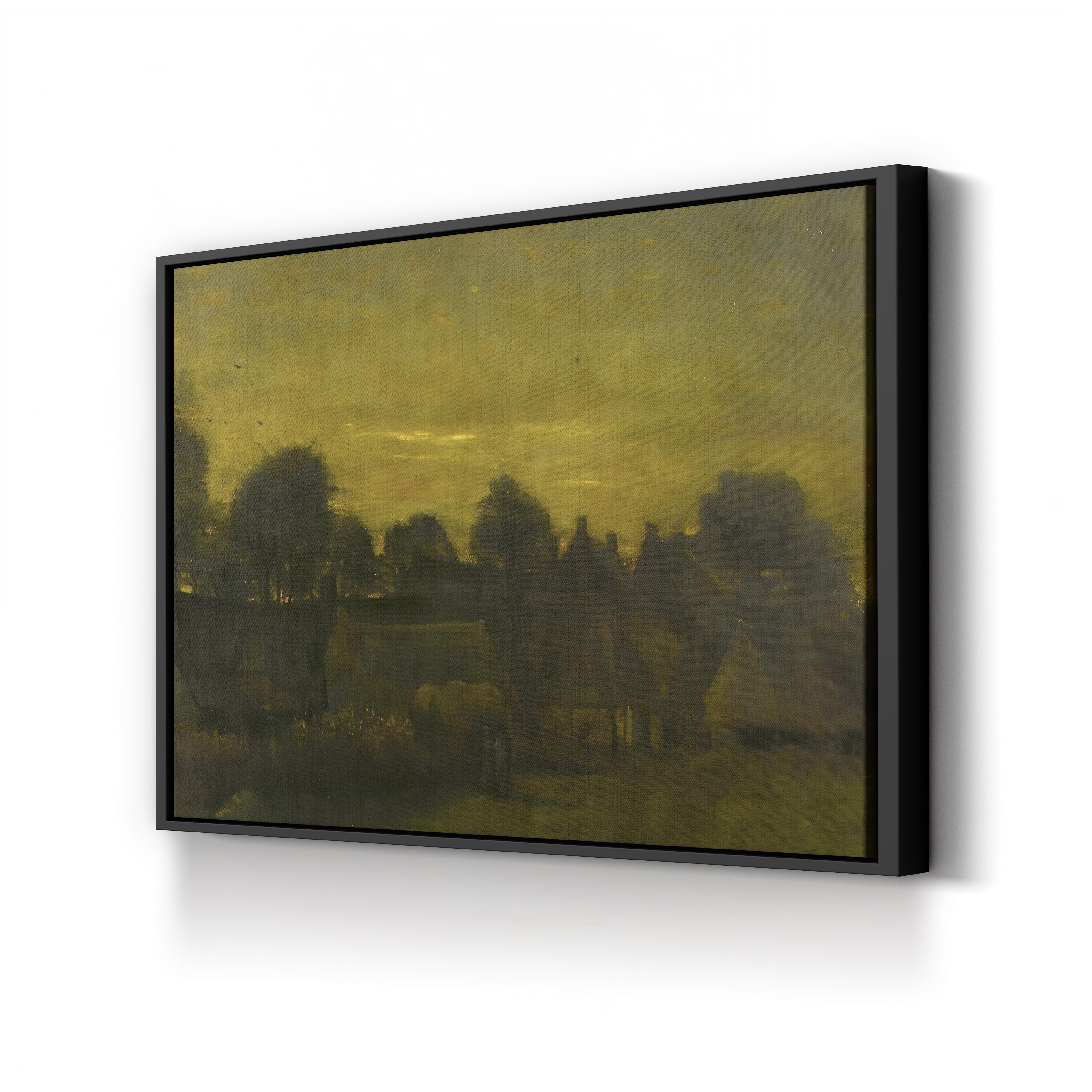 Peasant Village at Dusk, 1884 – Vincent van Gogh Wall Art | Dutch Realist Canvas Print
