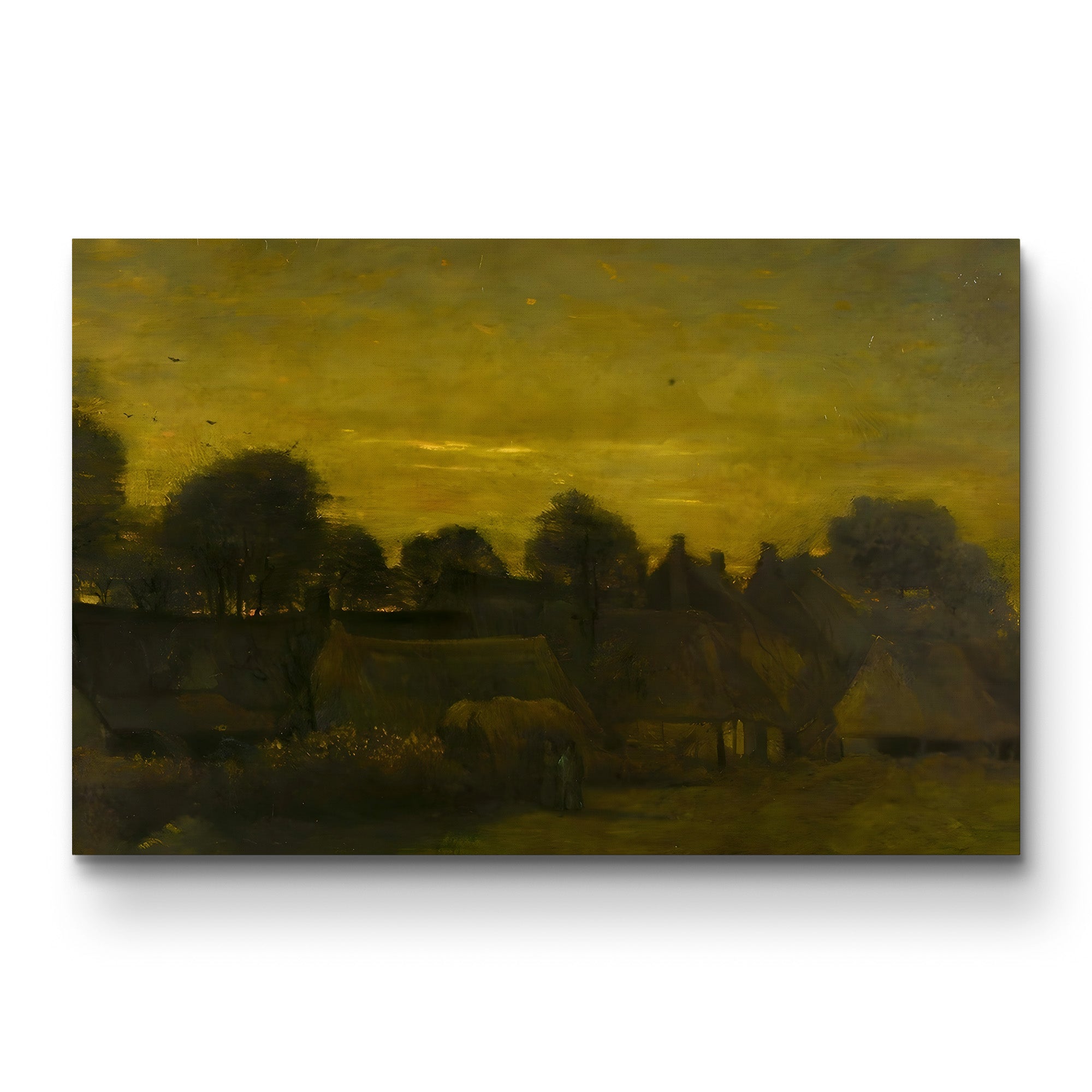 Peasant Village at Dusk, 1884 – Vincent van Gogh Wall Art | Dutch Realist Canvas Print
