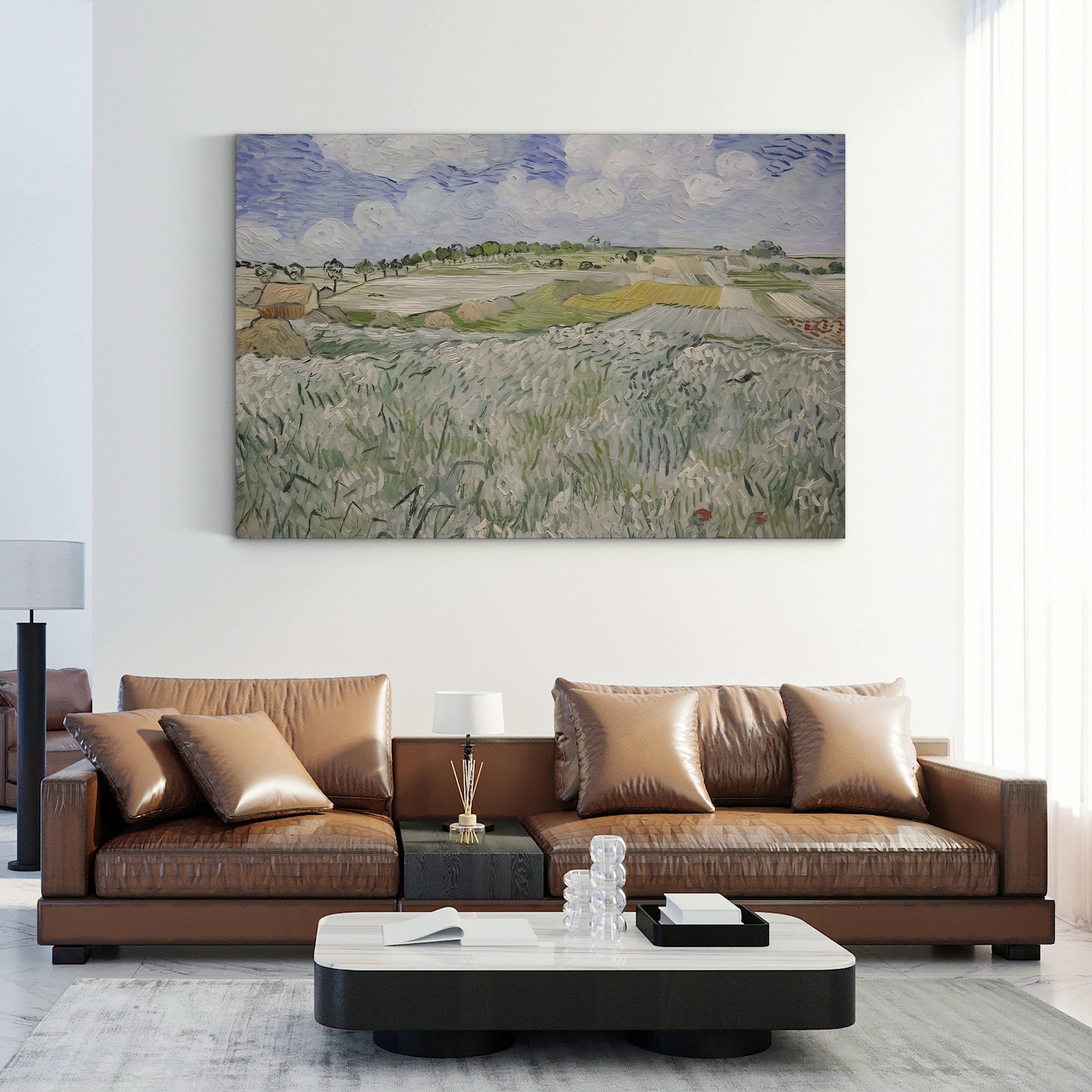 Plain Near Auvers, 1890 – Vincent van Gogh Wall Art | Post-Impressionist Landscape Canvas Print