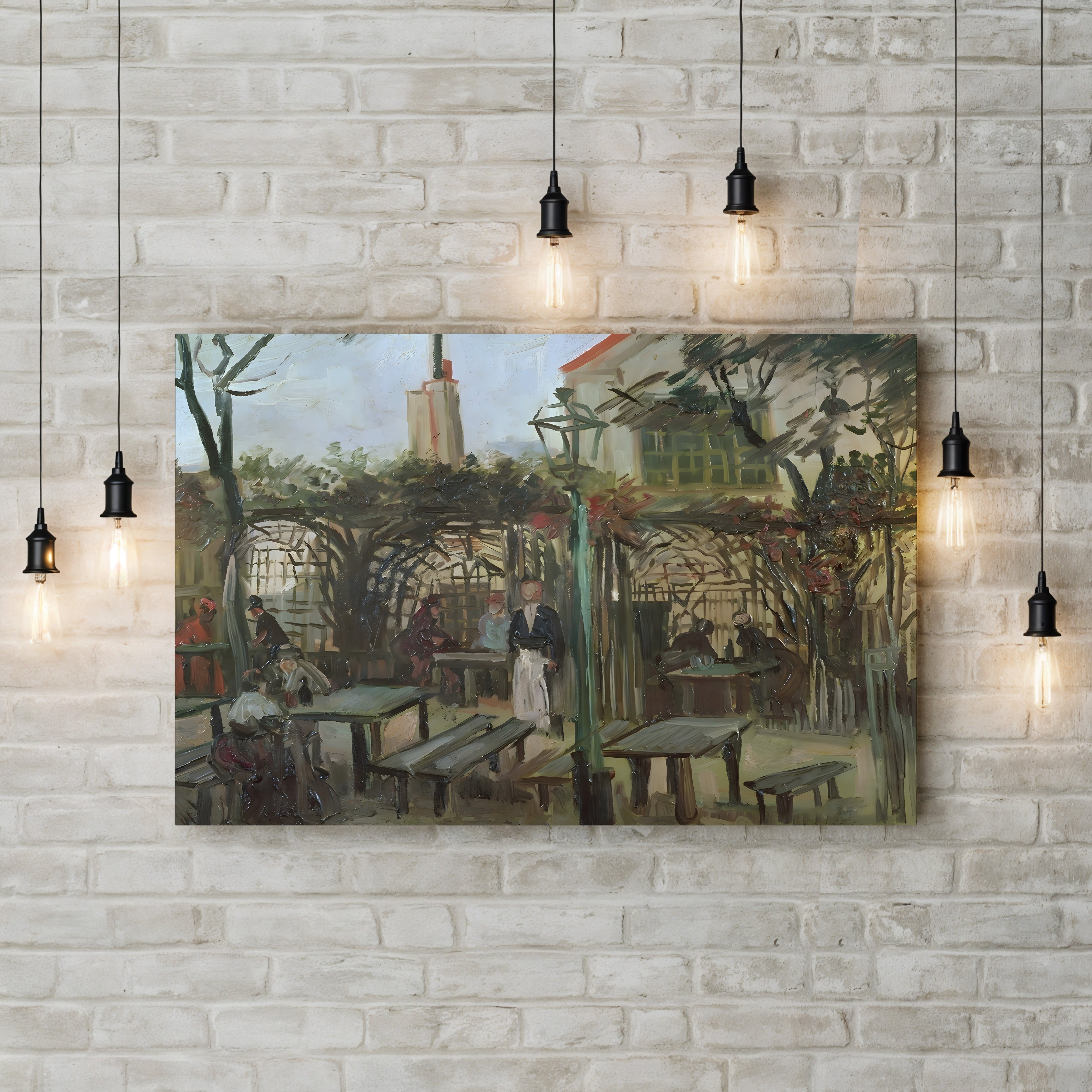 Pleasure Gardens at Montmartre, 1886 – Vincent van Gogh Wall Art | Parisian Landscape Canvas Print