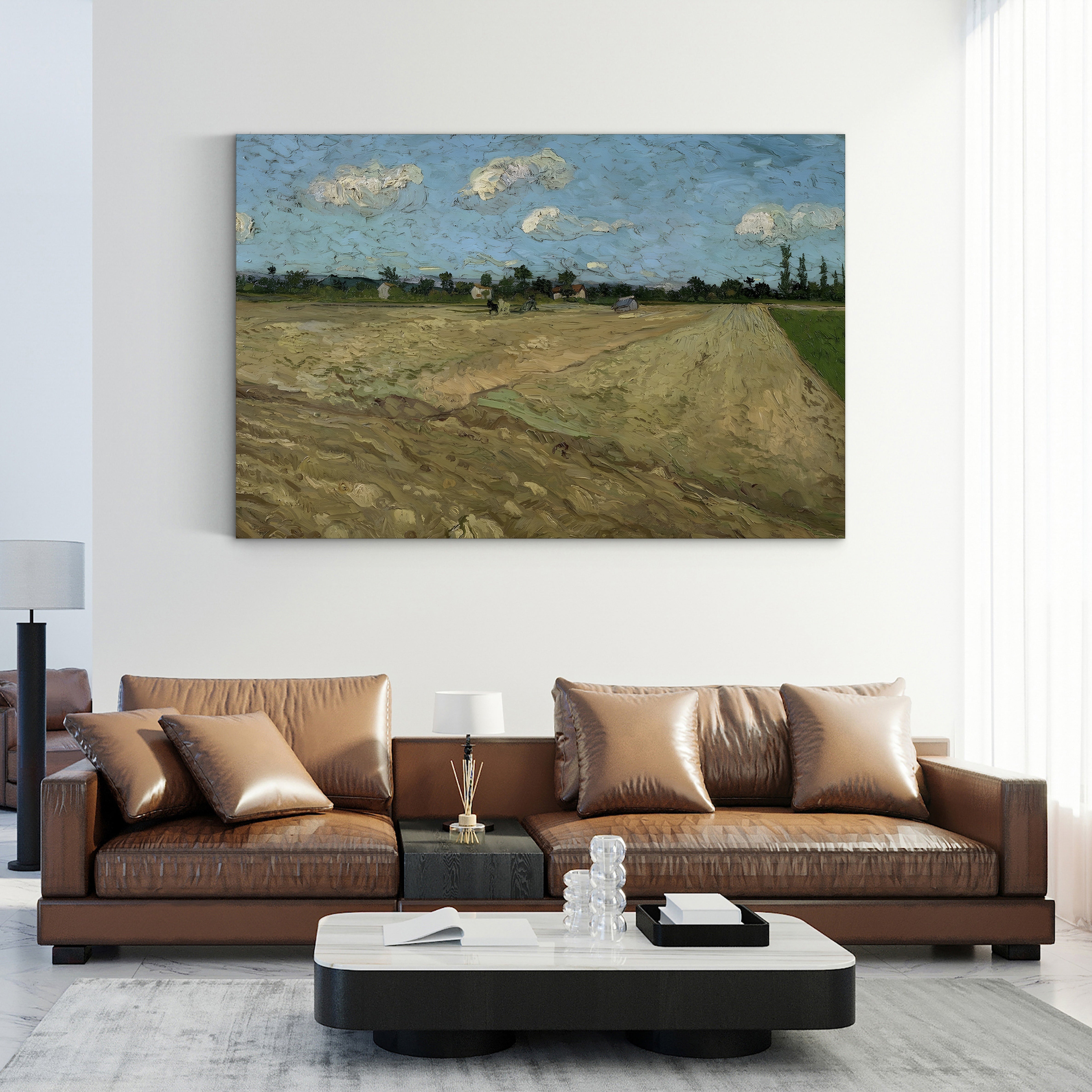 Plowed Fields at Arles, 1888 – Vincent van Gogh Wall Art | Provençal Landscape Canvas Print