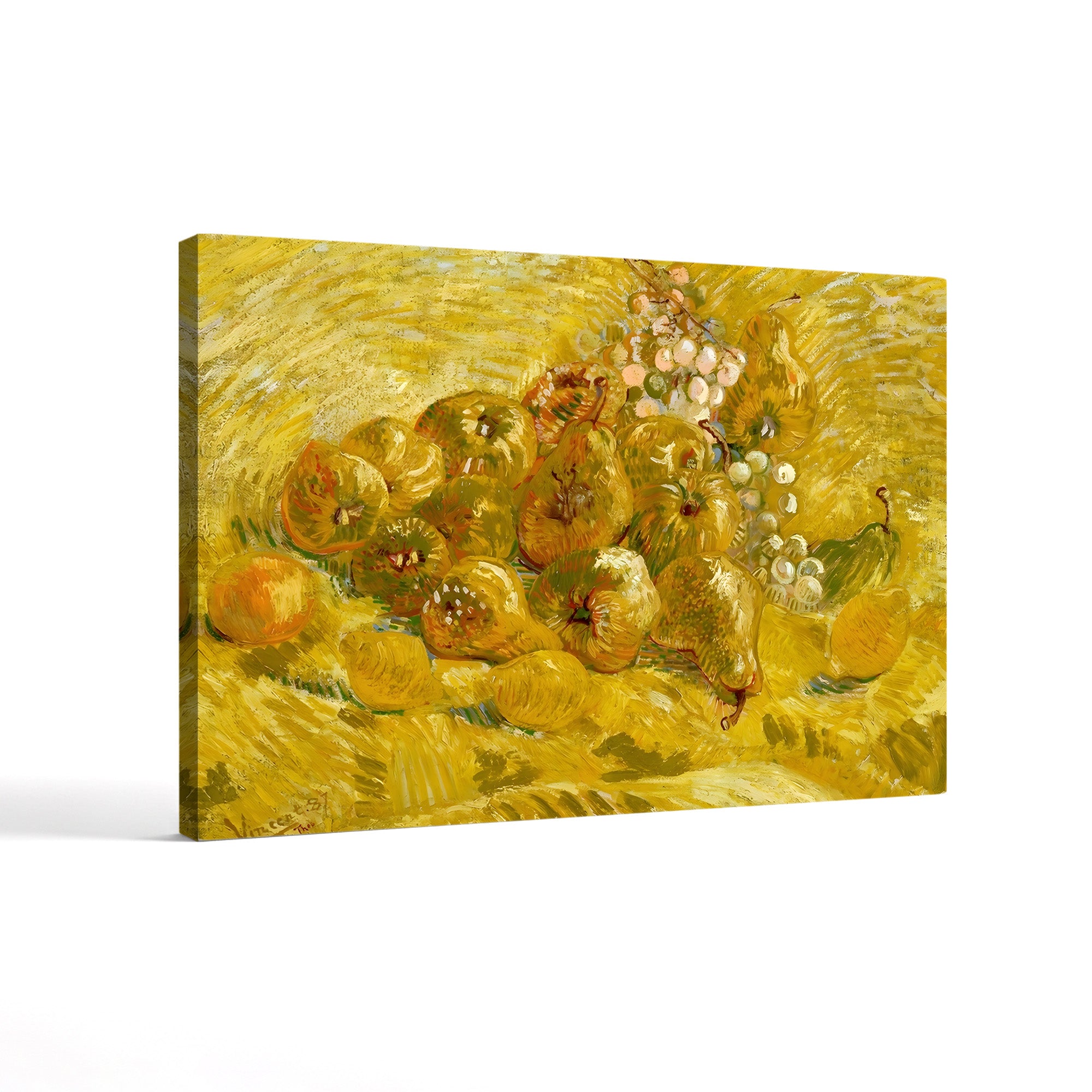 Quinces, Lemons, Pears and Grapes by Vincent van Gogh gallery-wrapped canvas print, angled view