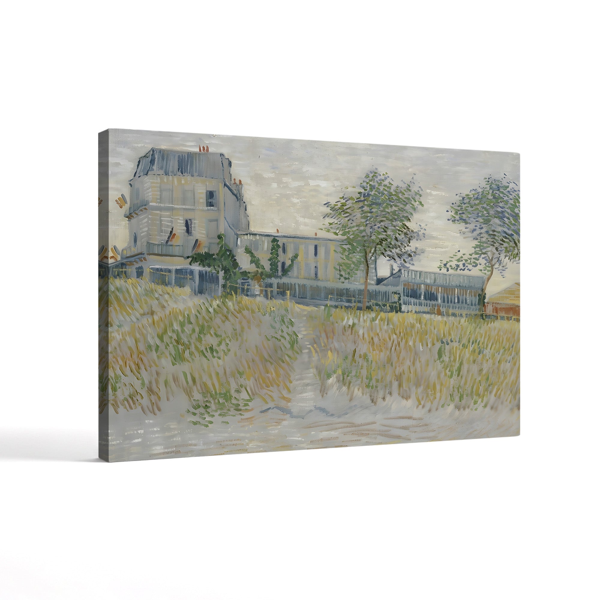 The Restaurant de la Sirène at Asnières by Vincent van Gogh gallery-wrapped canvas print, angled view