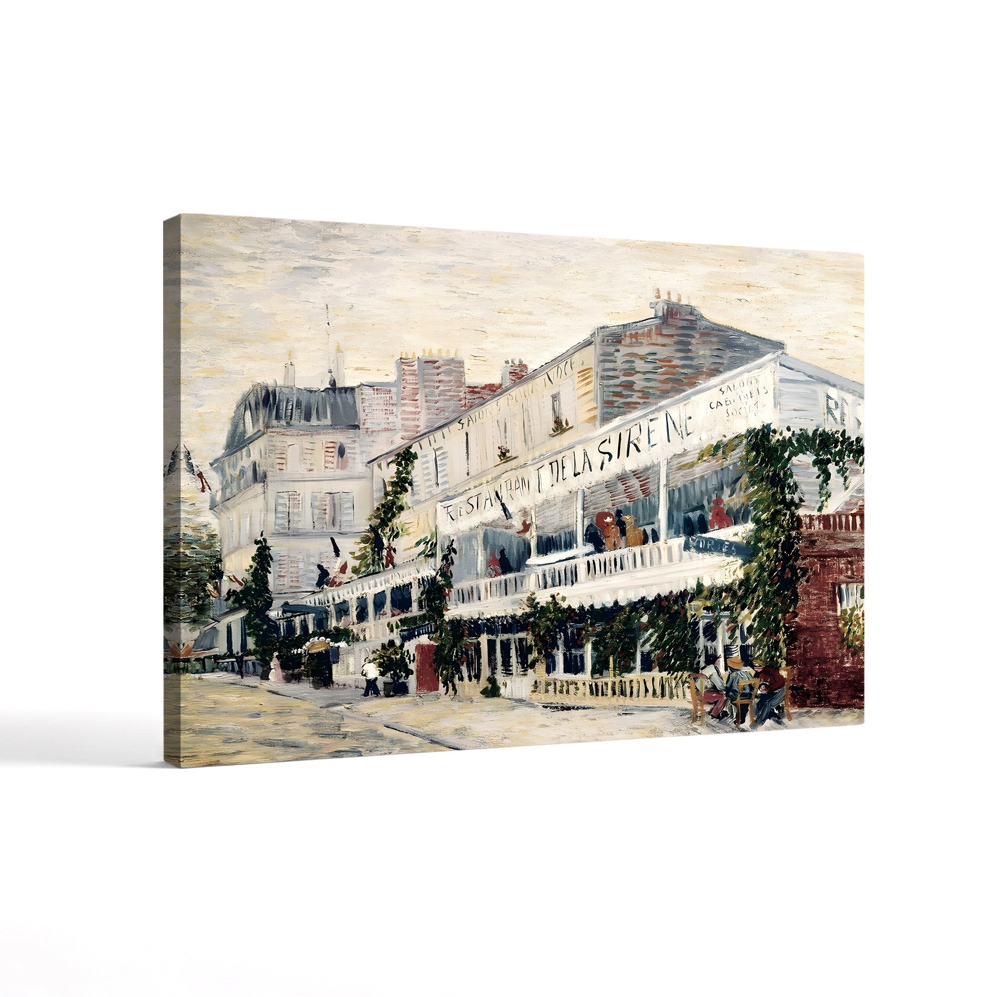 Restaurant de la Sirène, 1887 – Vincent van Gogh Wall Art | Post-Impressionist Cityscape Canvas Print
