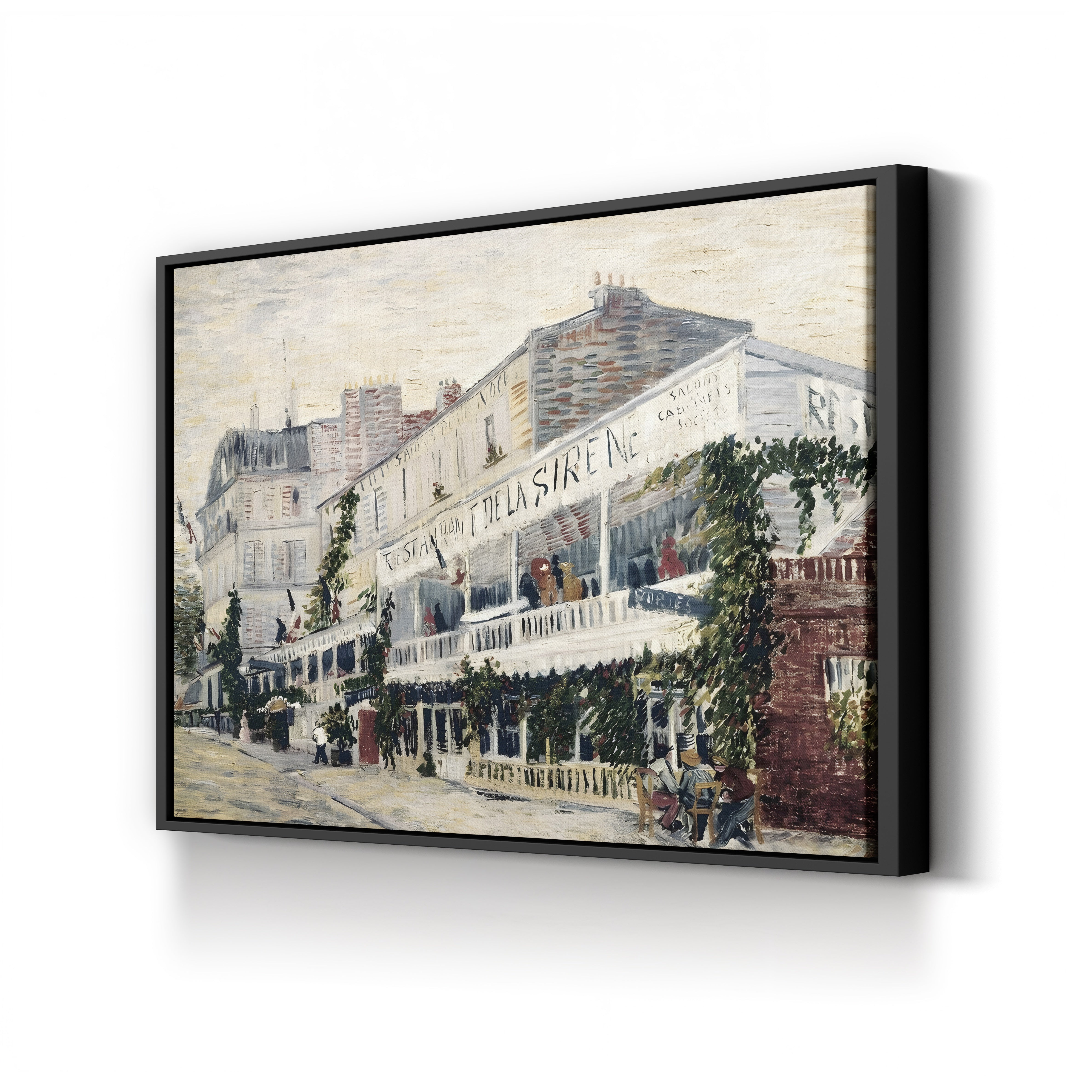 Restaurant de la Sirène, 1887 – Vincent van Gogh Wall Art | Post-Impressionist Cityscape Canvas Print